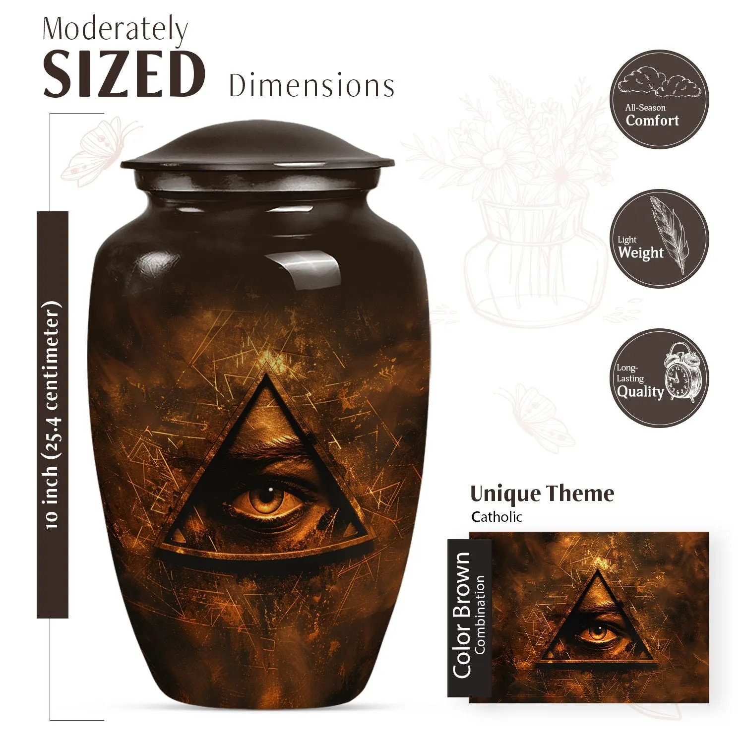 Blessed Keepsake: Catholic Urn - Solemn Memorial for Loved Ones