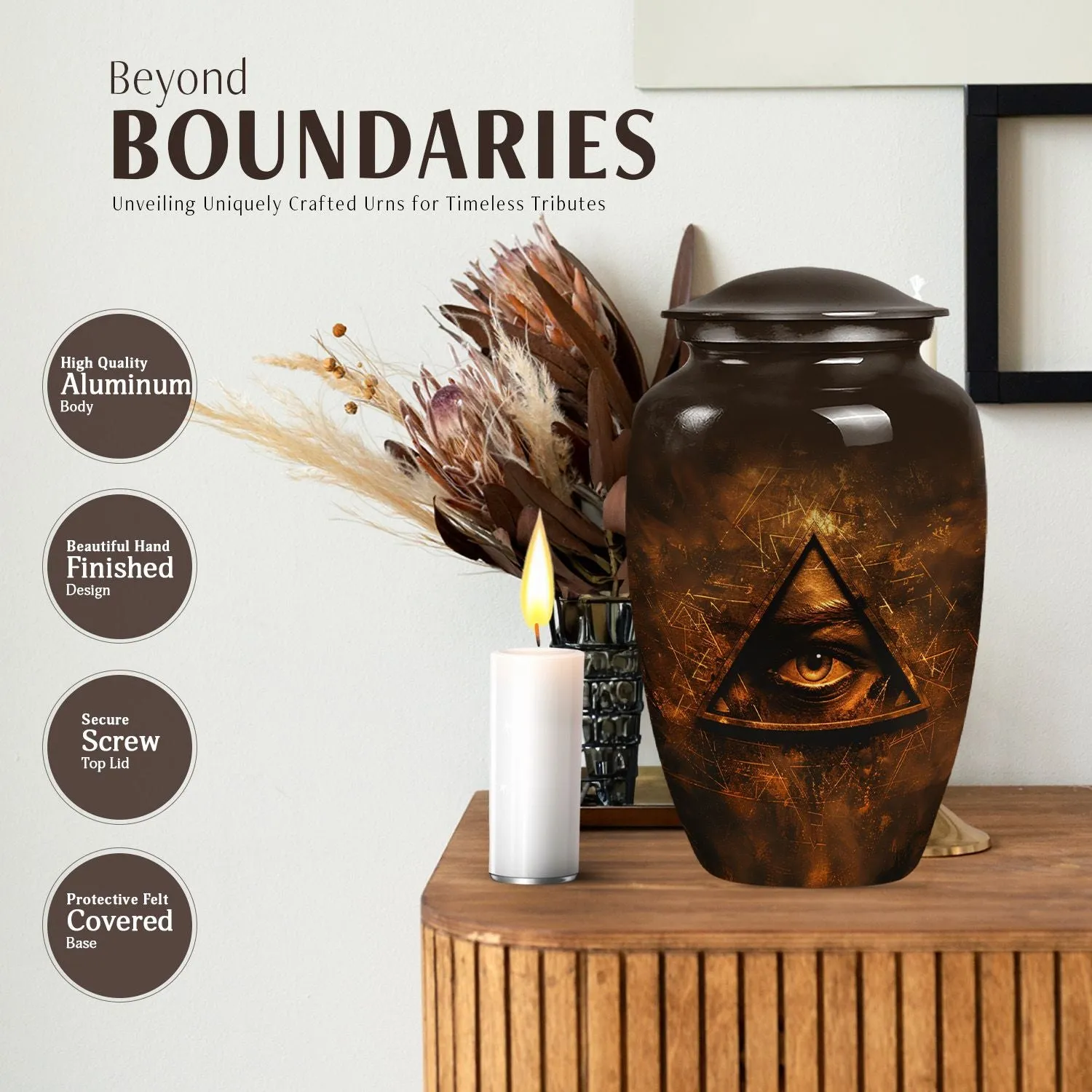 Blessed Keepsake: Catholic Urn - Solemn Memorial for Loved Ones