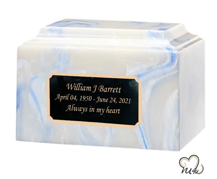 Blue Onyx Cultured Marble Urn