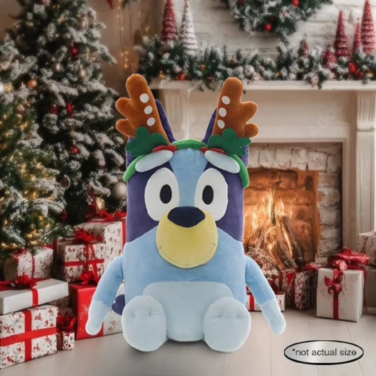 Bluey 206802-B 2ft Jumbo Plush with Reindeer Ears