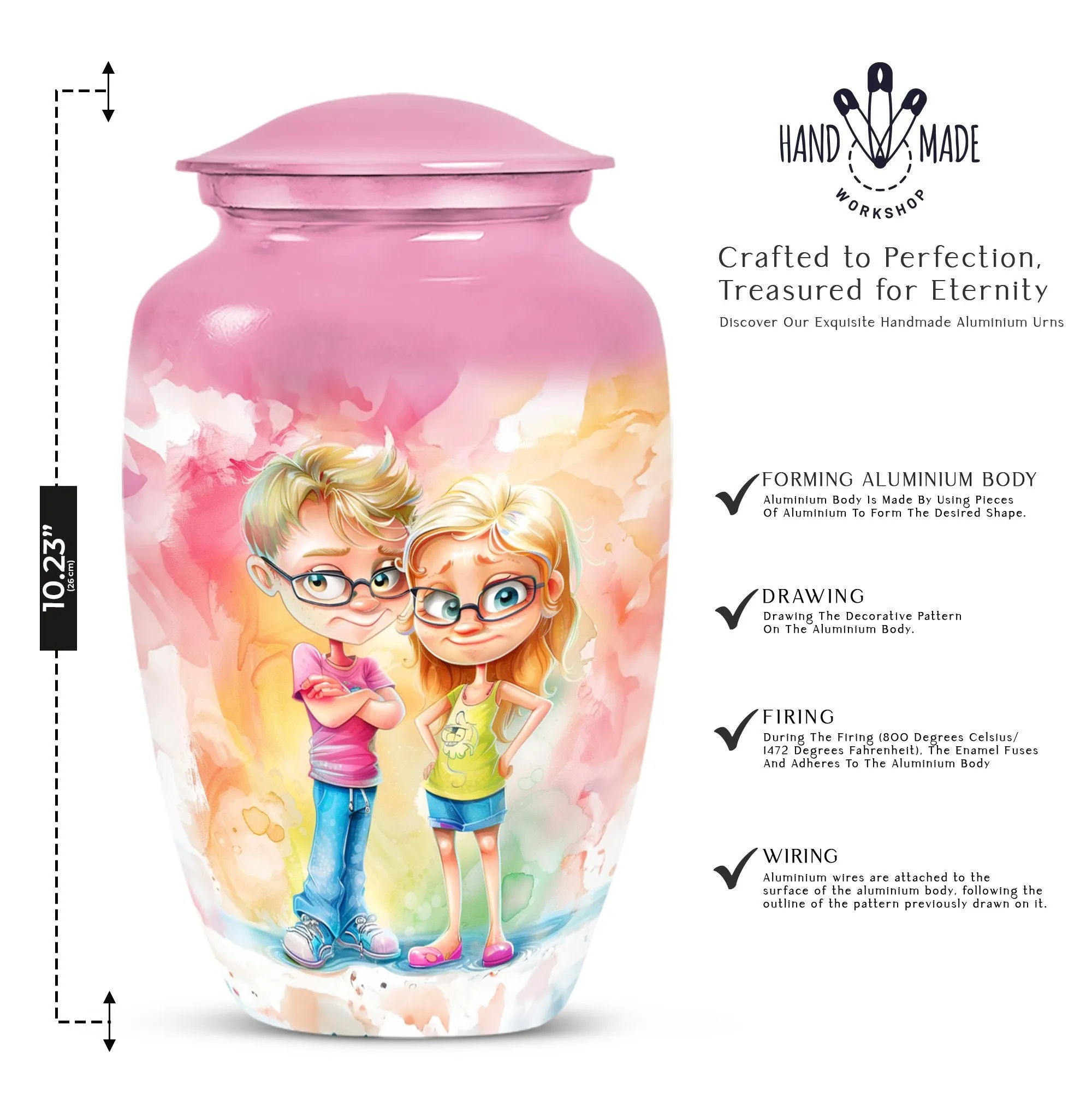 Brother and Sister Memorial Cremation Urn for Ages