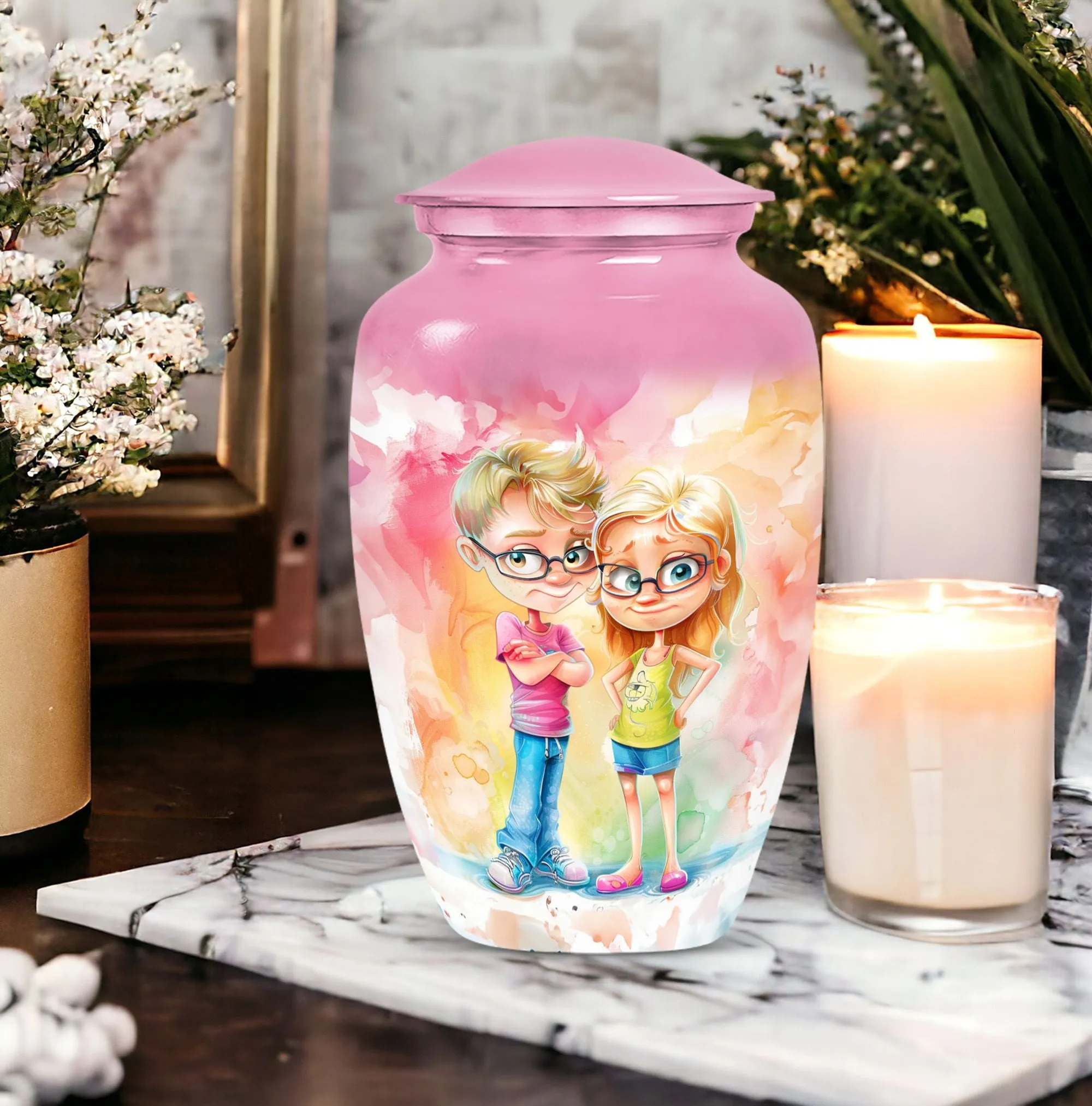 Brother and Sister Memorial Cremation Urn for Ages