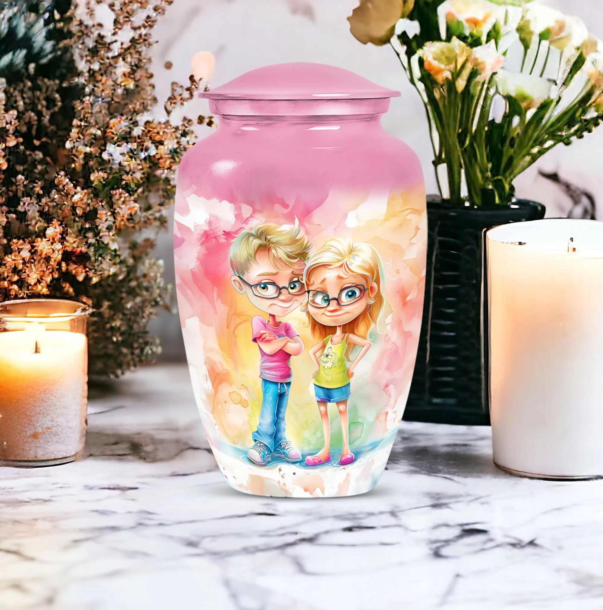 Brother and Sister Memorial Cremation Urn for Ages