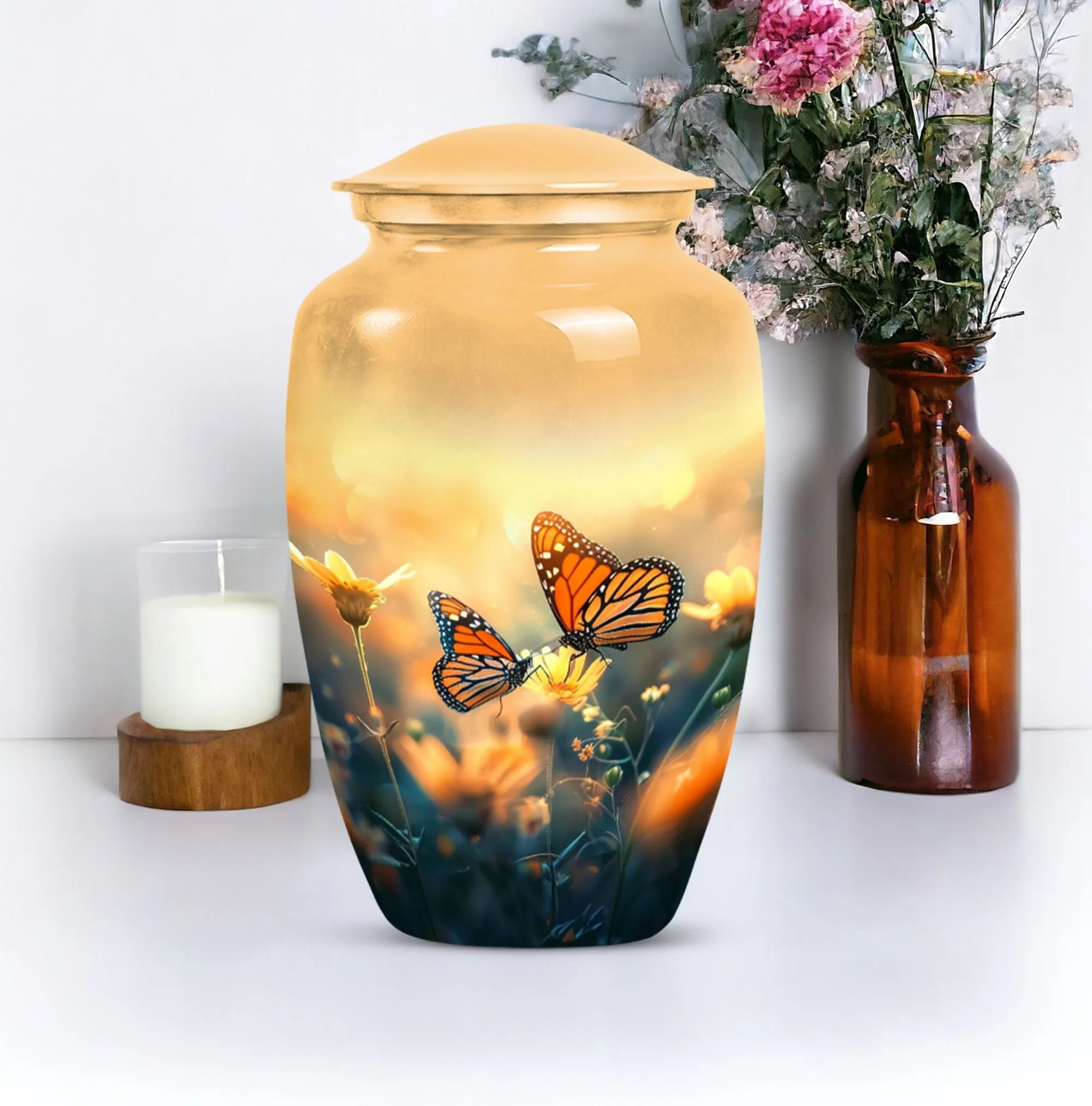 Butterfly Memorial Urn: Cremation Tribute for Women Ashes