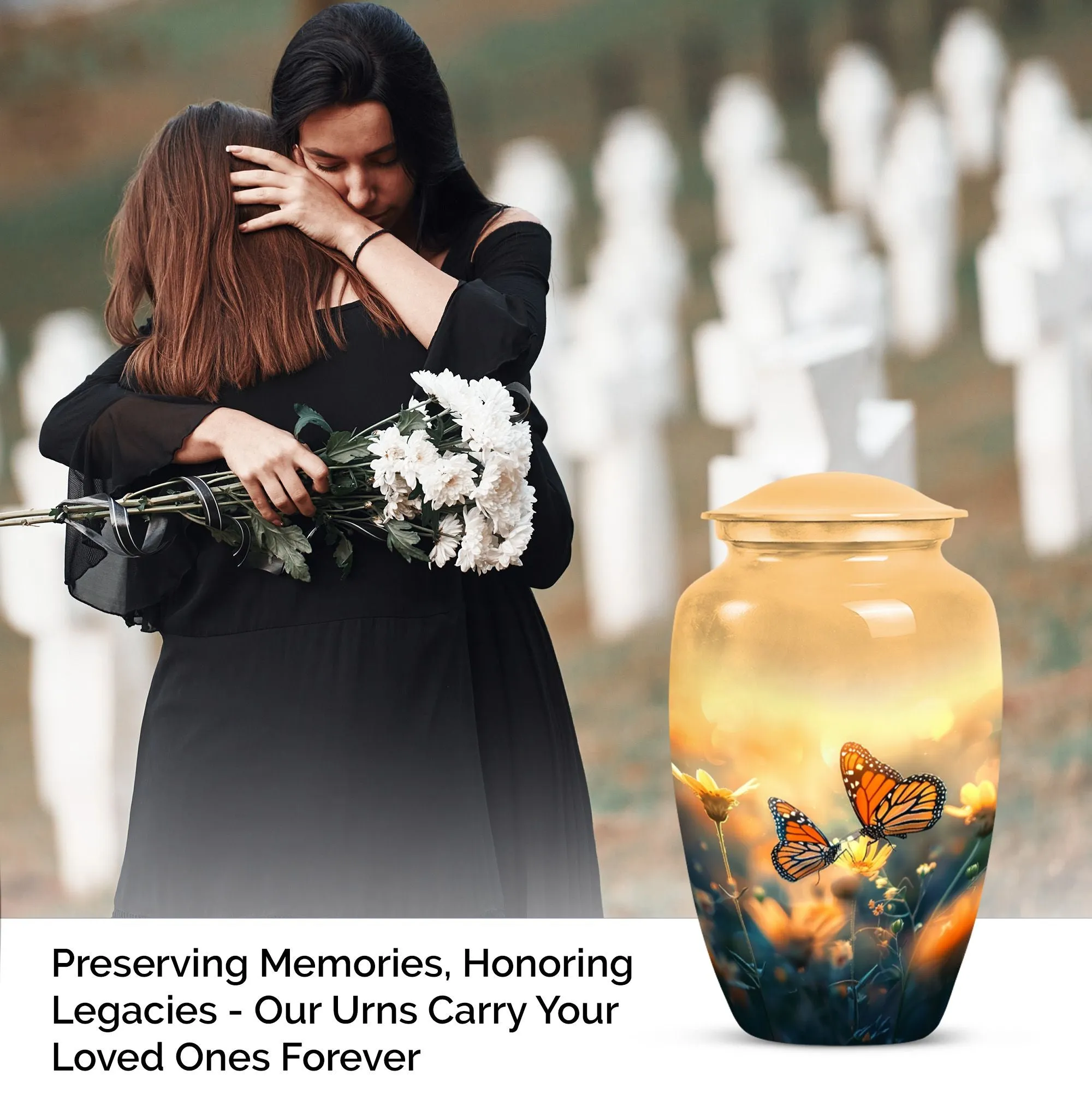 Butterfly Memorial Urn: Cremation Tribute for Women Ashes