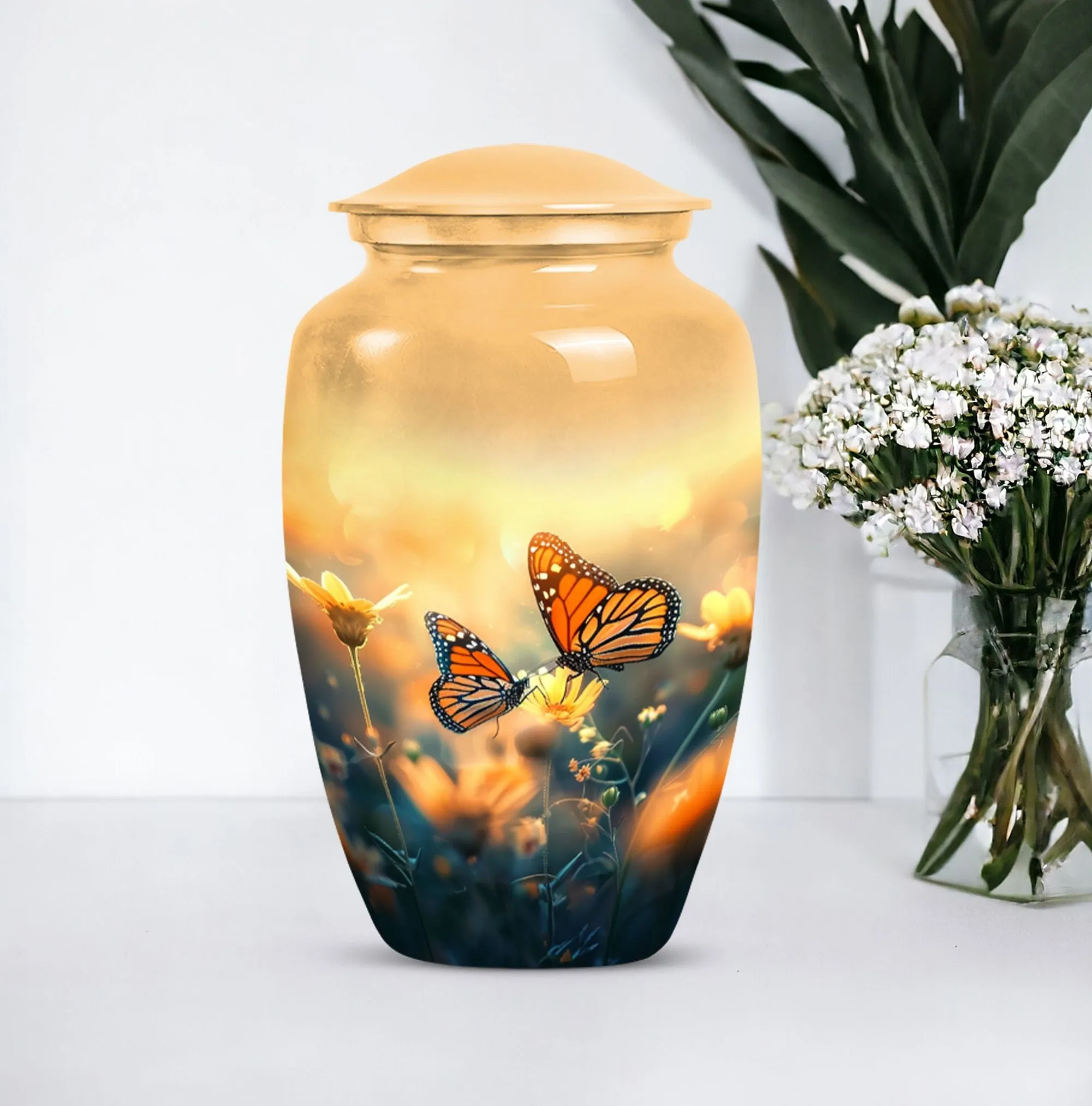 Butterfly Memorial Urn: Cremation Tribute for Women Ashes