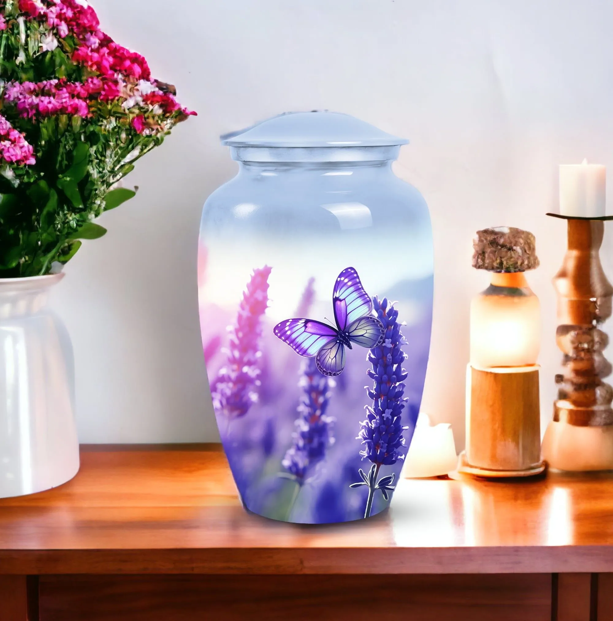 Butterfly Memorial Urn for Mom and Adult Male - Funerary Ashes Urns