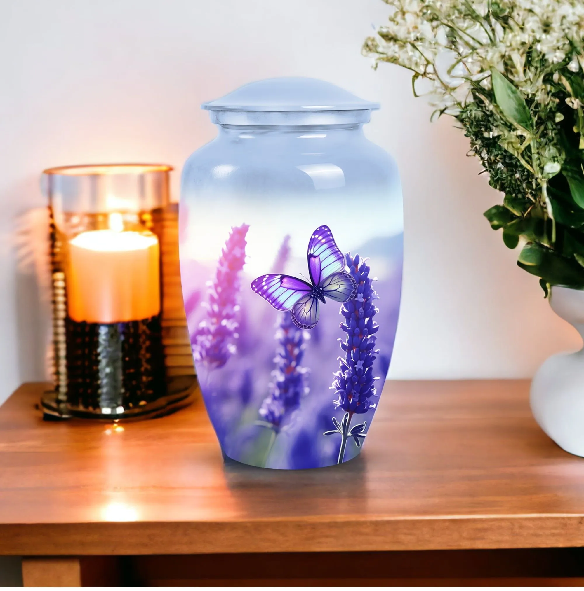 Butterfly Memorial Urn for Mom and Adult Male - Funerary Ashes Urns