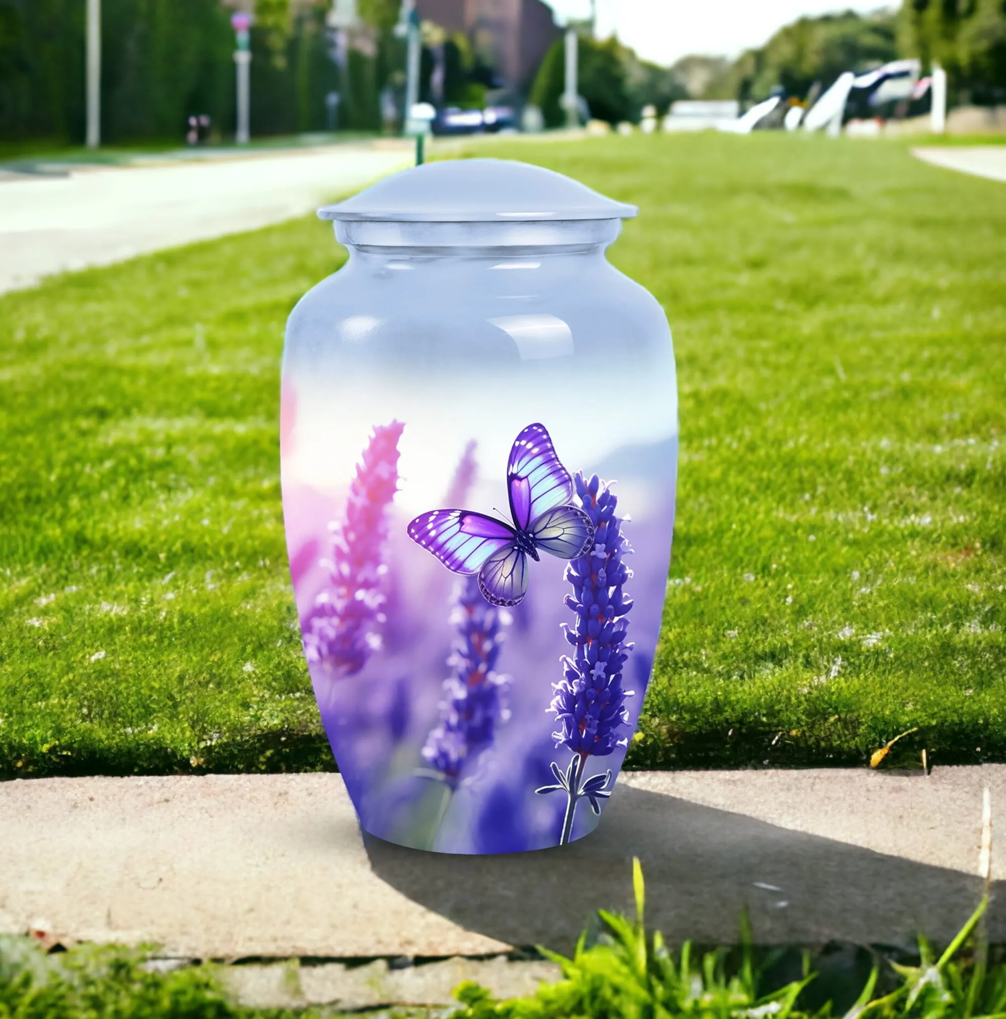 Butterfly Memorial Urn for Mom and Adult Male - Funerary Ashes Urns