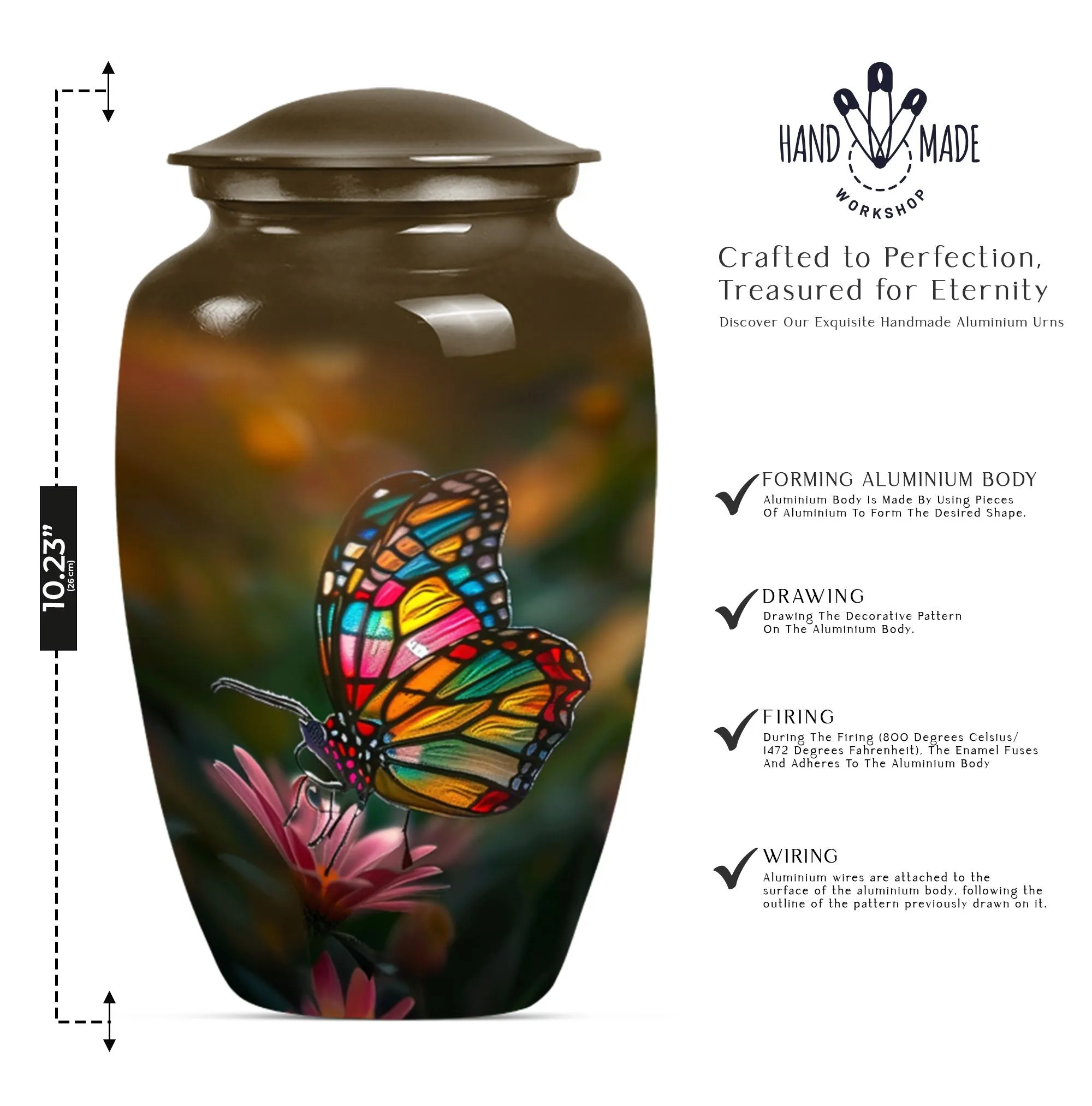 Butterfly Urn Serenity - Cremation Vessel for Ethereal Remembrances