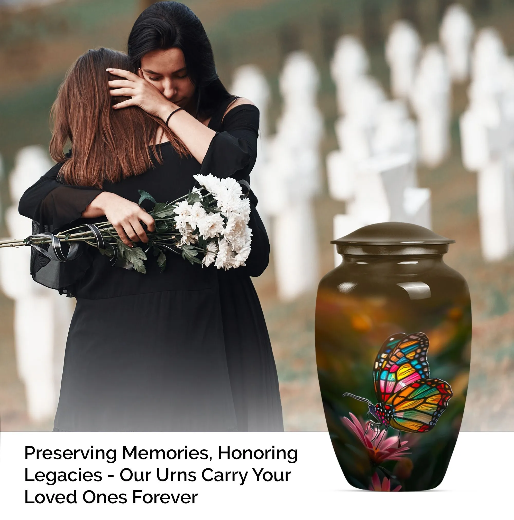 Butterfly Urn Serenity - Cremation Vessel for Ethereal Remembrances