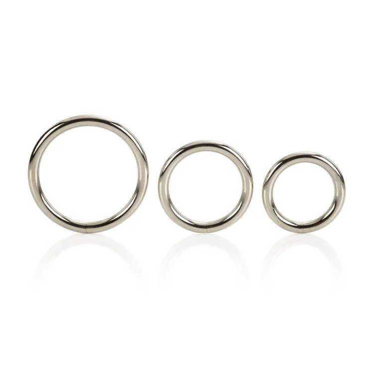 California Exotics - 3 Size Silver Ring Set