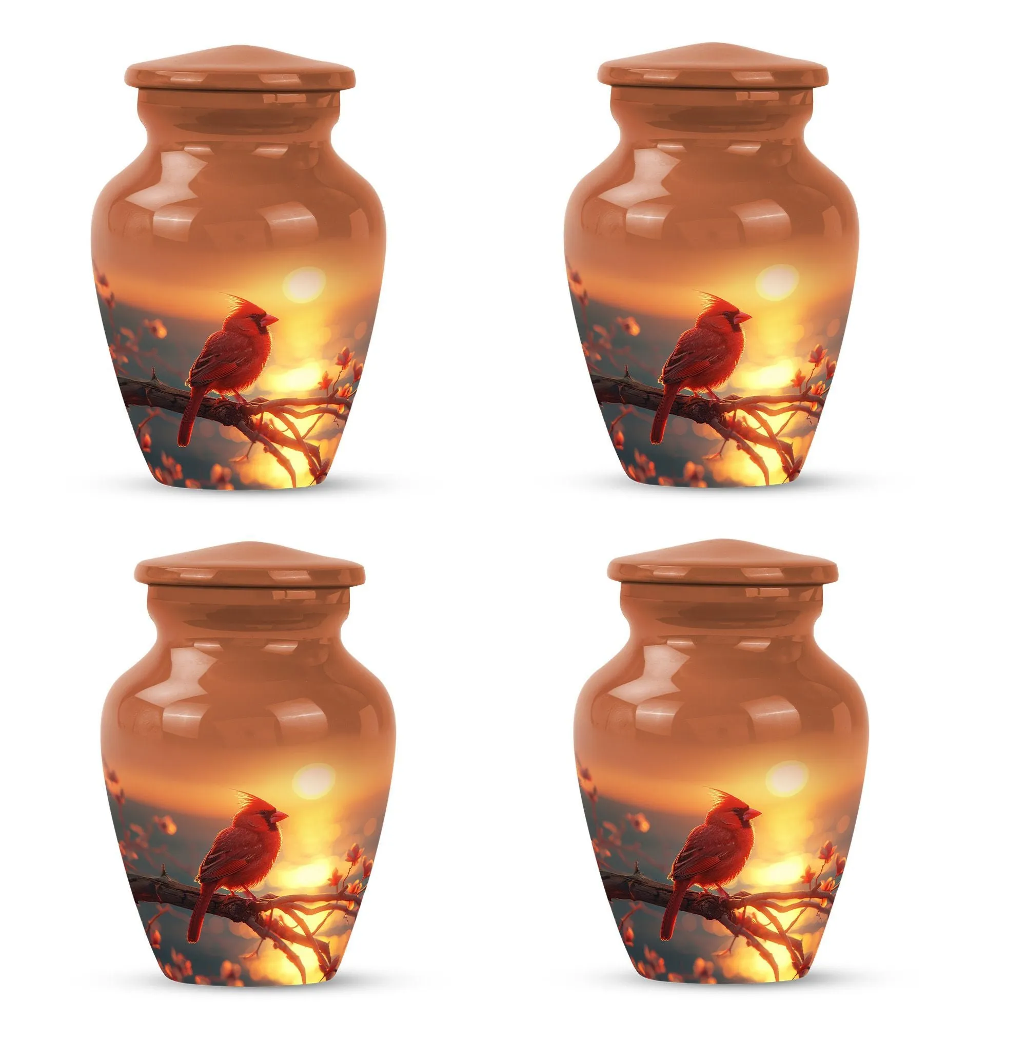 Cardinal Bird Cremation Urn Memorial Ashes