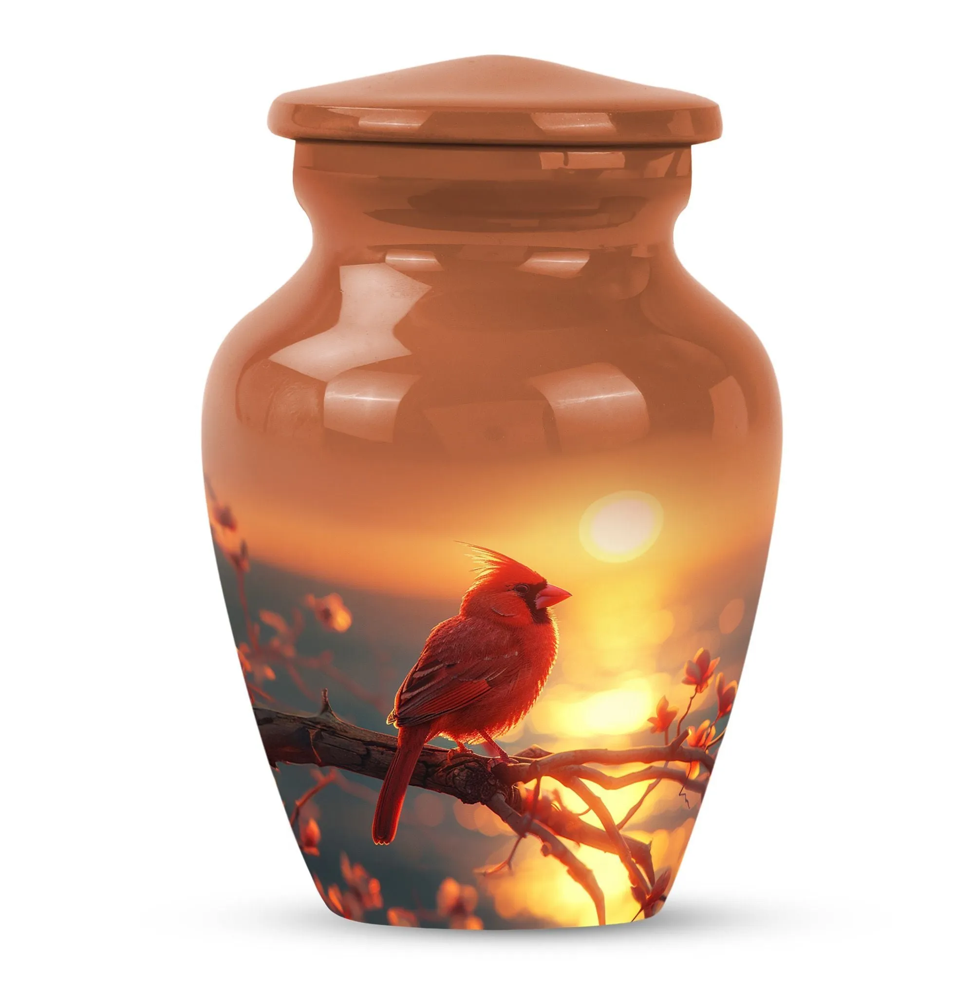 Cardinal Bird Cremation Urn Memorial Ashes