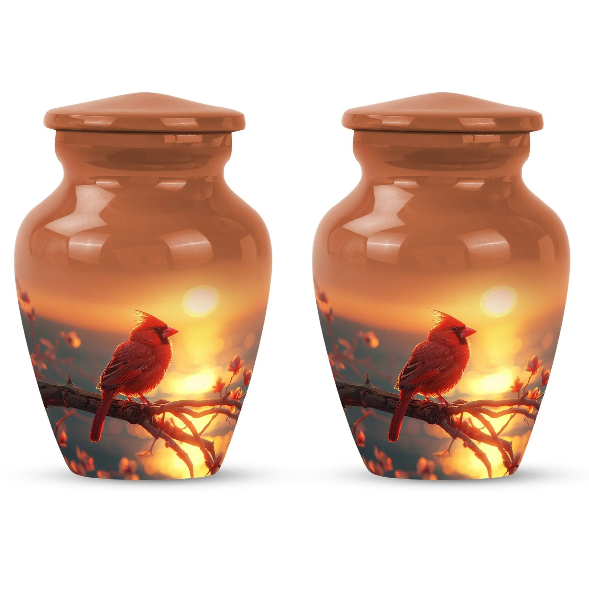 Cardinal Bird Cremation Urn Memorial Ashes