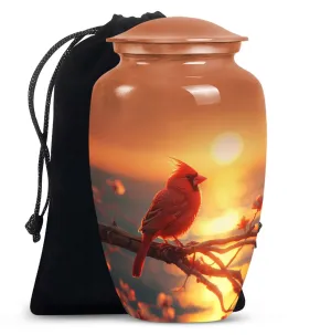 Cardinal Bird Cremation Urn Memorial Ashes