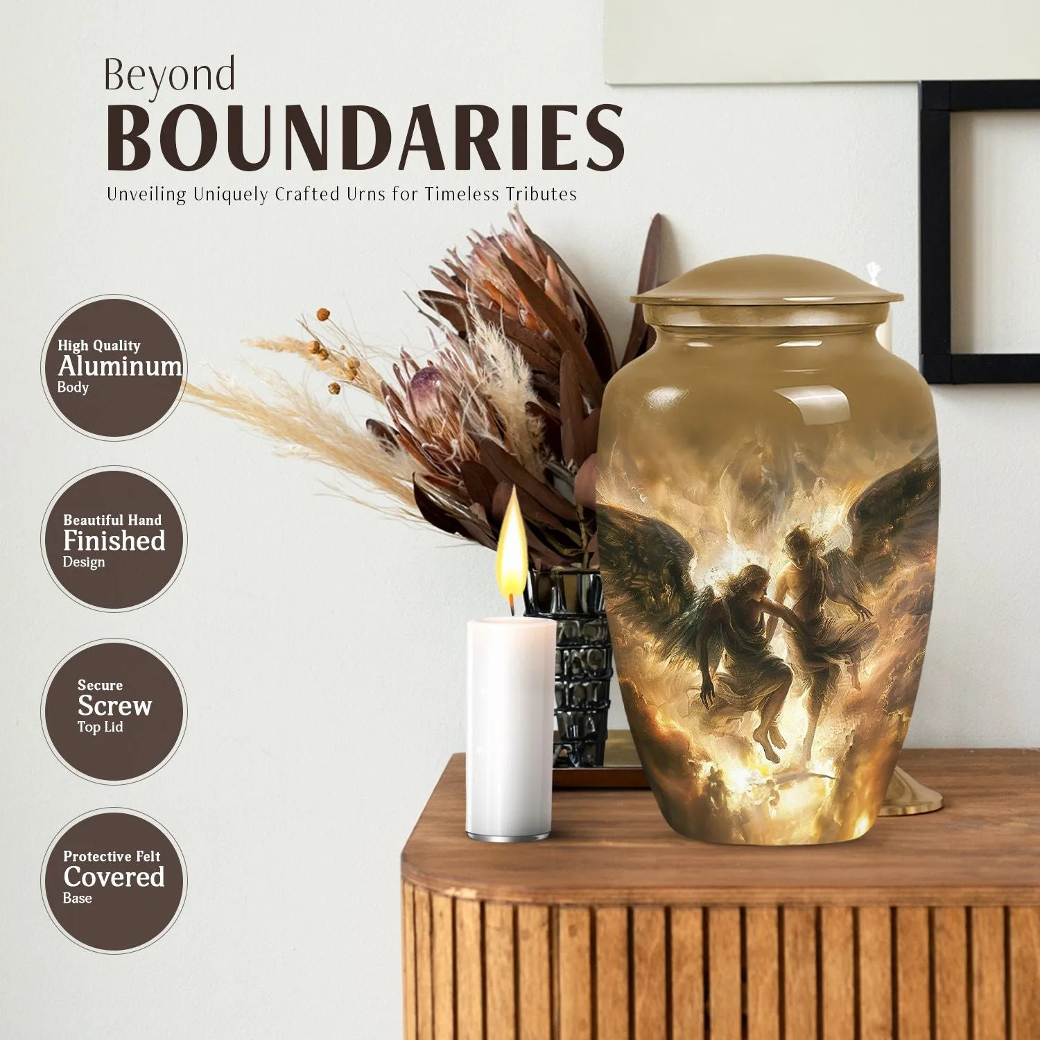Catholic Memorial Funeral Burial Urn