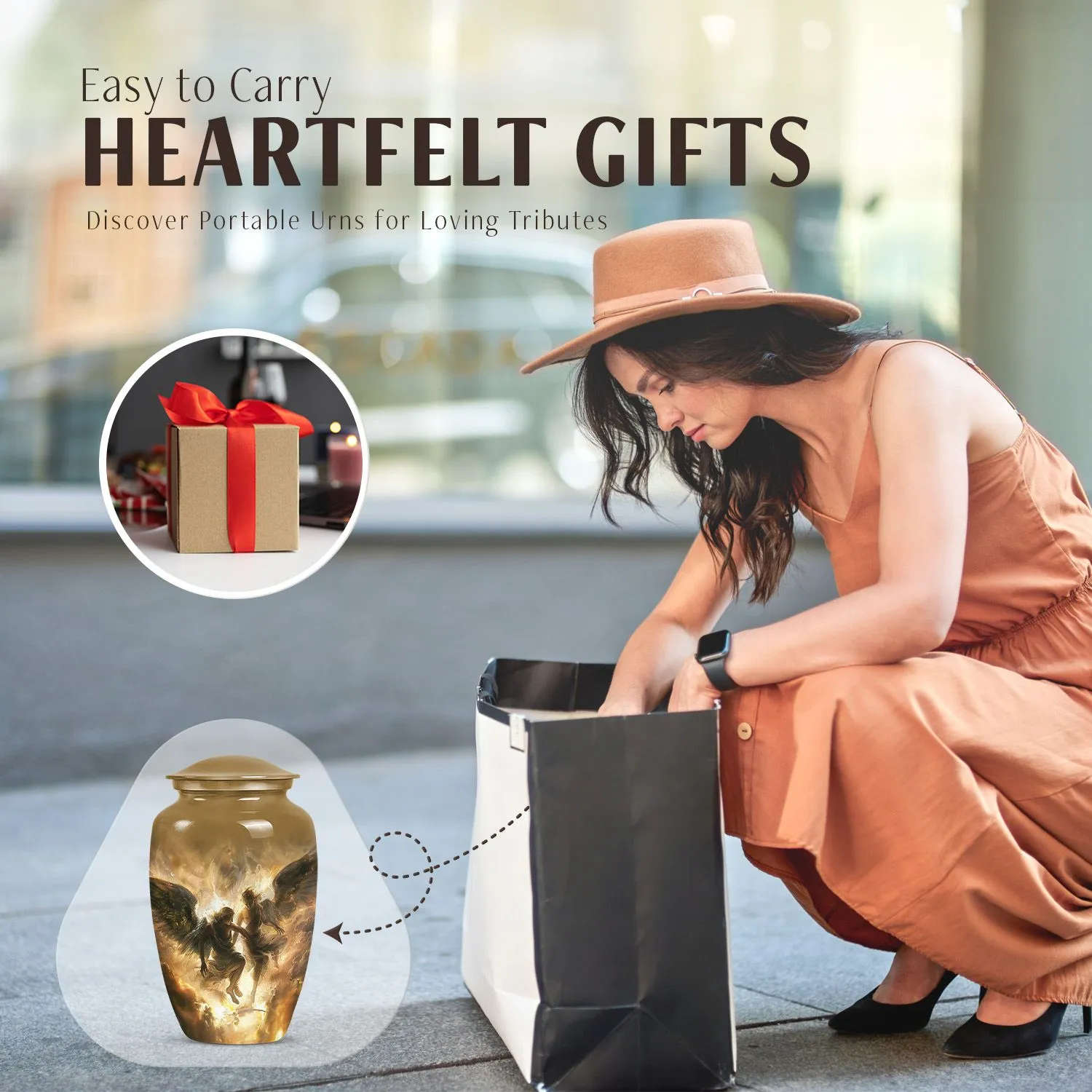 Catholic Memorial Funeral Burial Urn