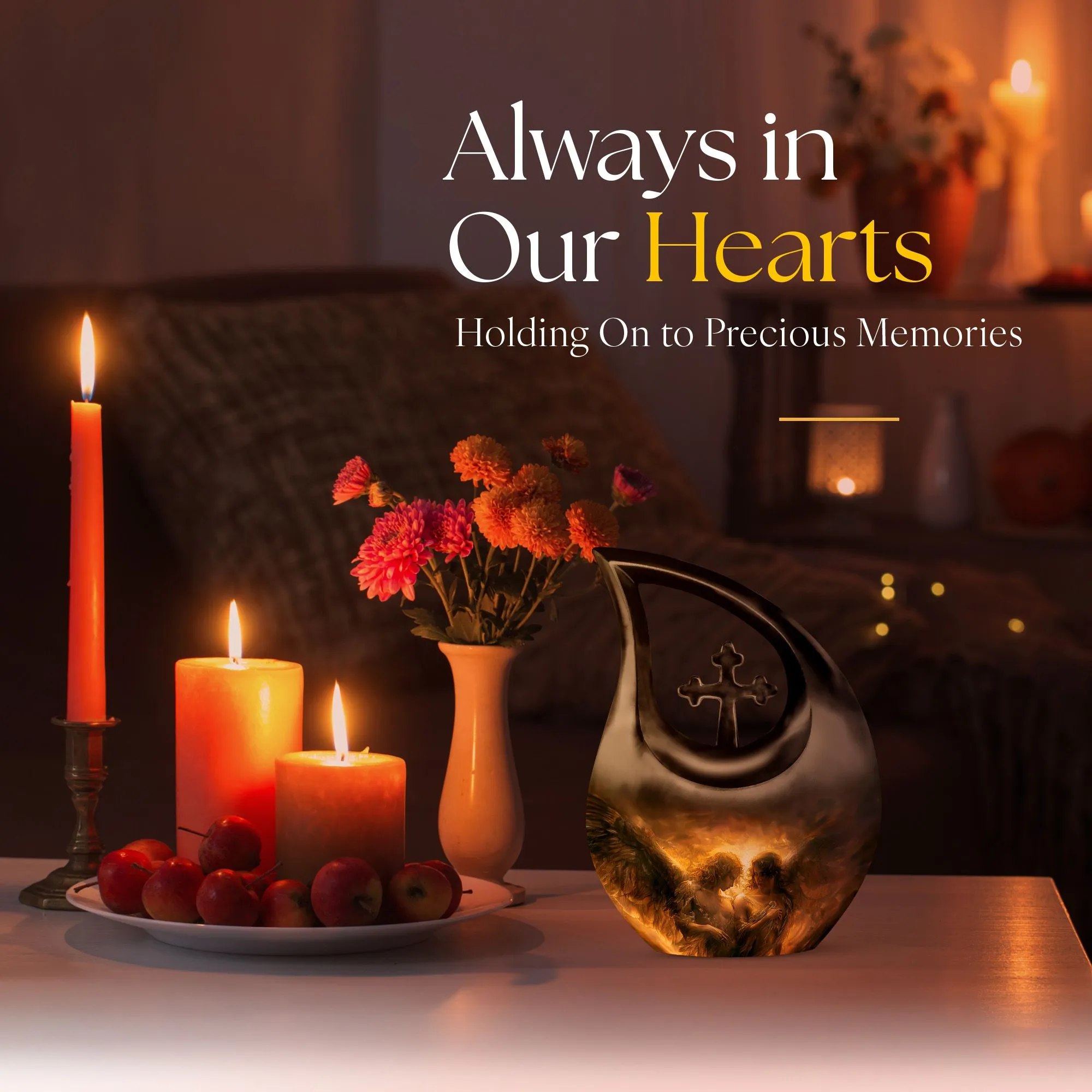 Catholic Memorial Urn :  Container For Cremated Adult Human Ashes