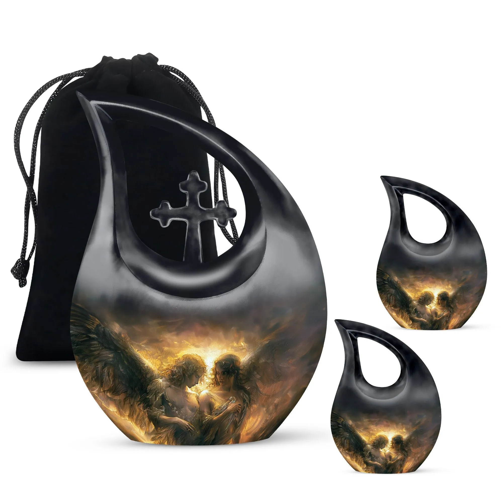 Catholic Memorial Urn :  Container For Cremated Adult Human Ashes