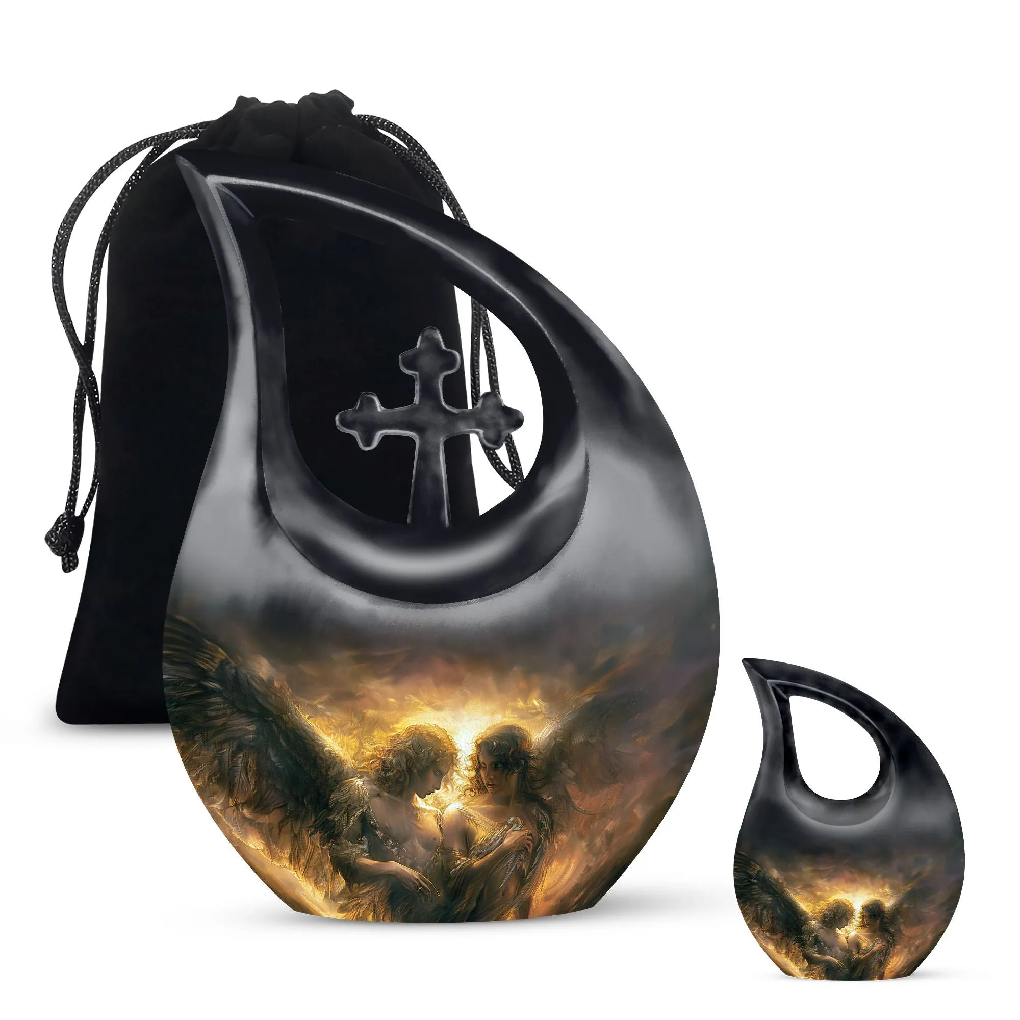 Catholic Memorial Urn :  Container For Cremated Adult Human Ashes