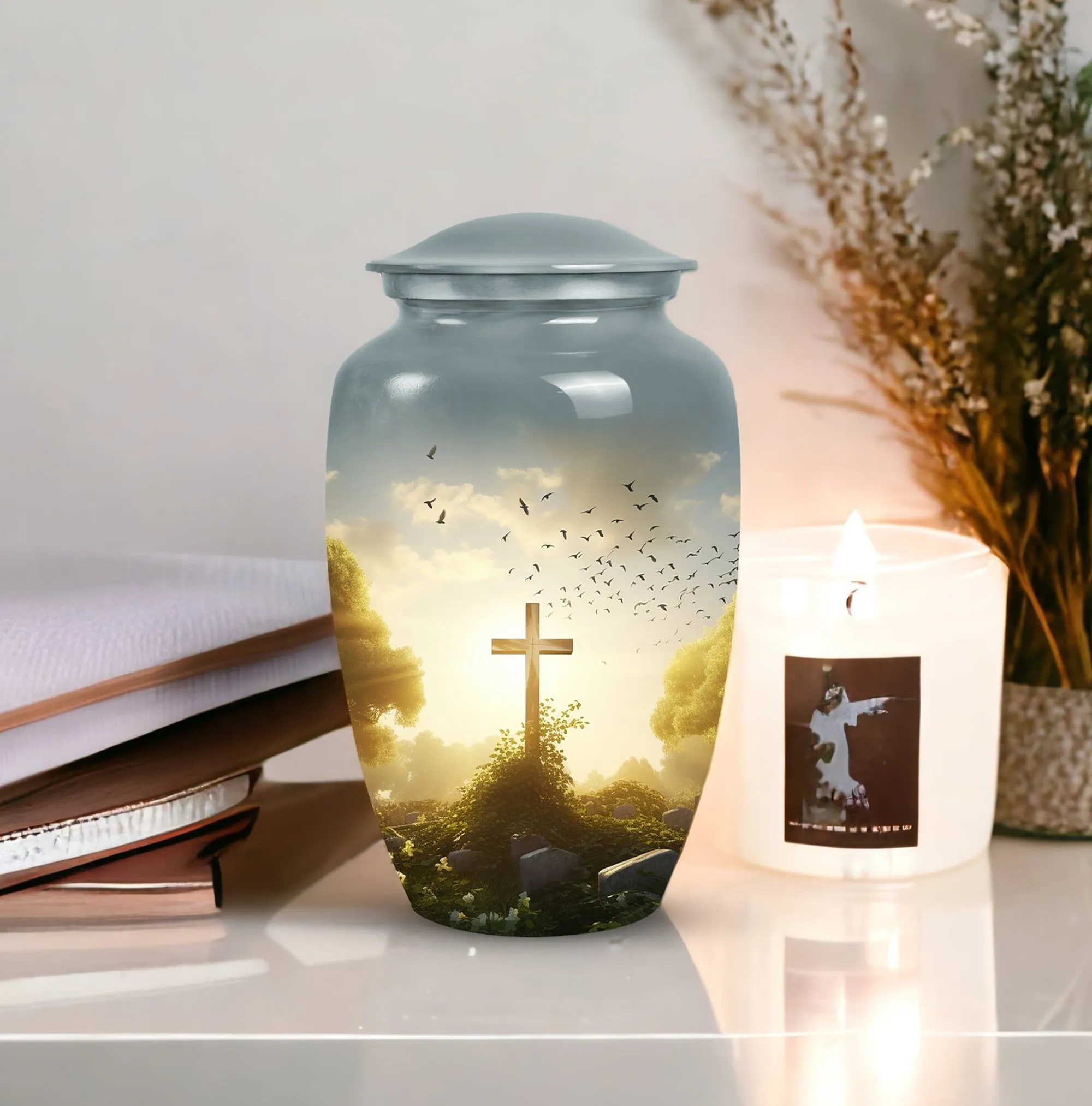 Celtic Cross Large Cremation Funeral Urns For Women And Adults