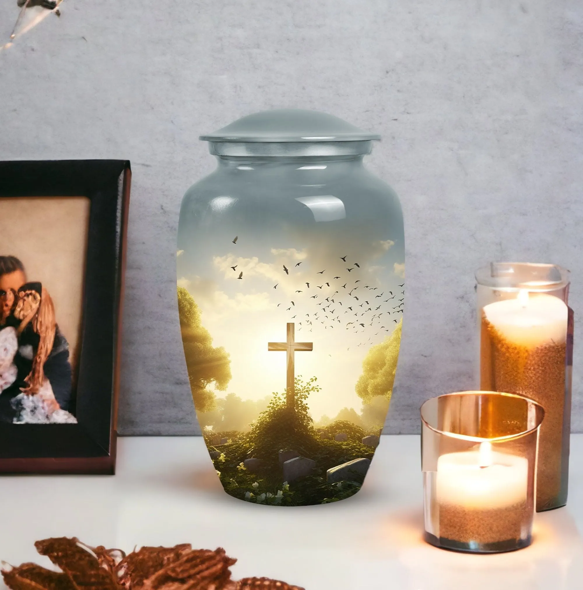 Celtic Cross Large Cremation Funeral Urns For Women And Adults