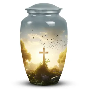 Celtic Cross Large Cremation Funeral Urns For Women And Adults