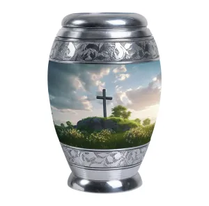 Cherished Remembrance - Jesus Christ Cross Burial Cremation Urn
