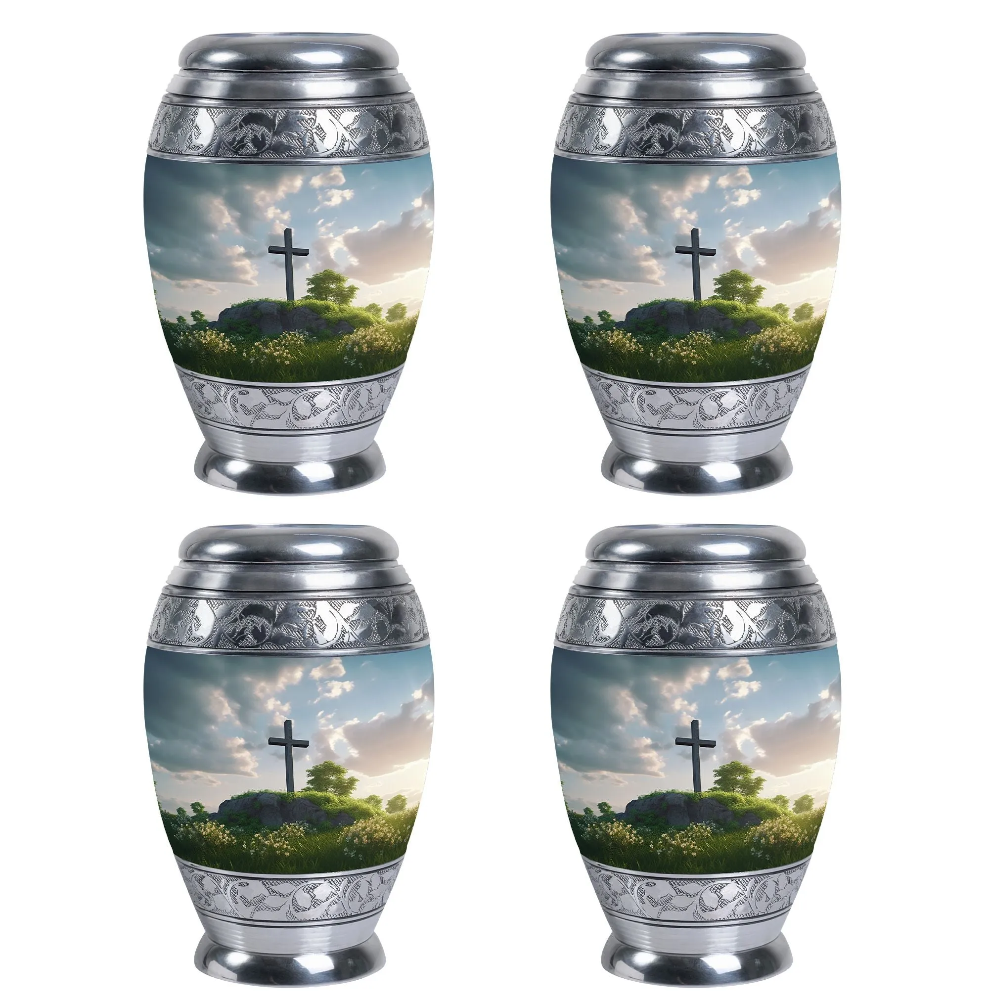 Cherished Remembrance - Jesus Christ Cross Burial Cremation Urn