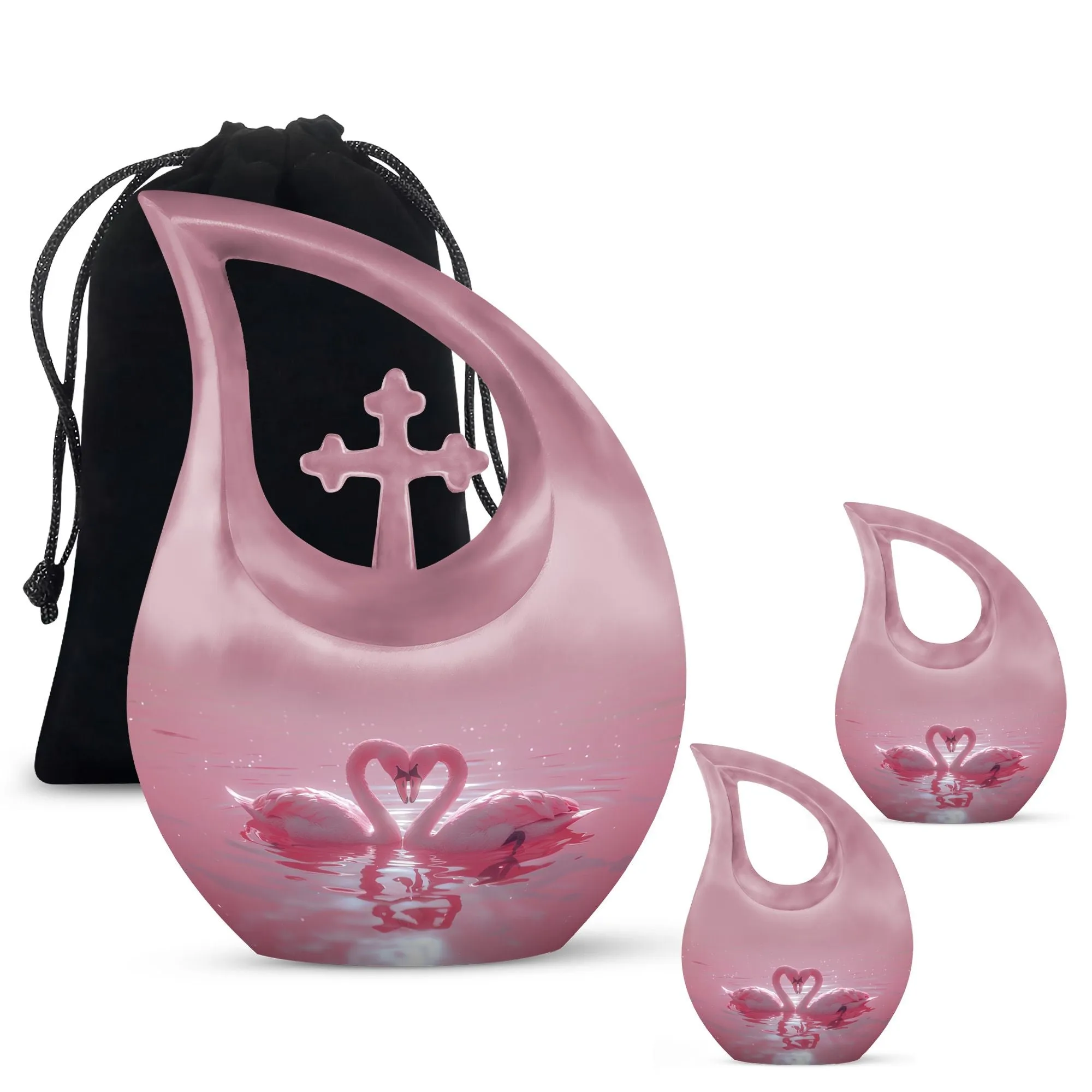 Cherished Swan Sanctuary A Commemorative Urn for a Mother's