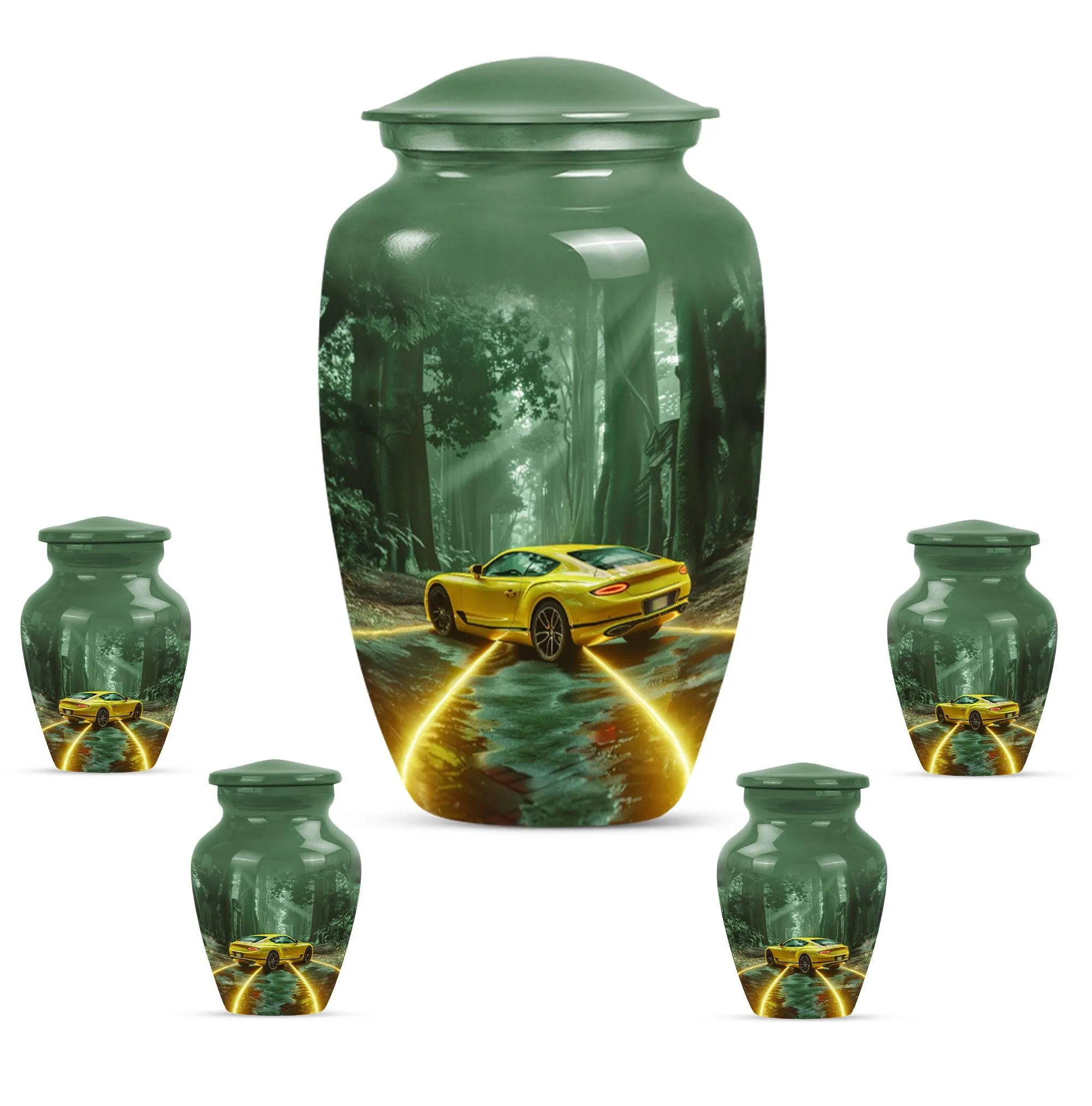 Classic Car Cremation Urn: Butterfly Themed Cremation Solution