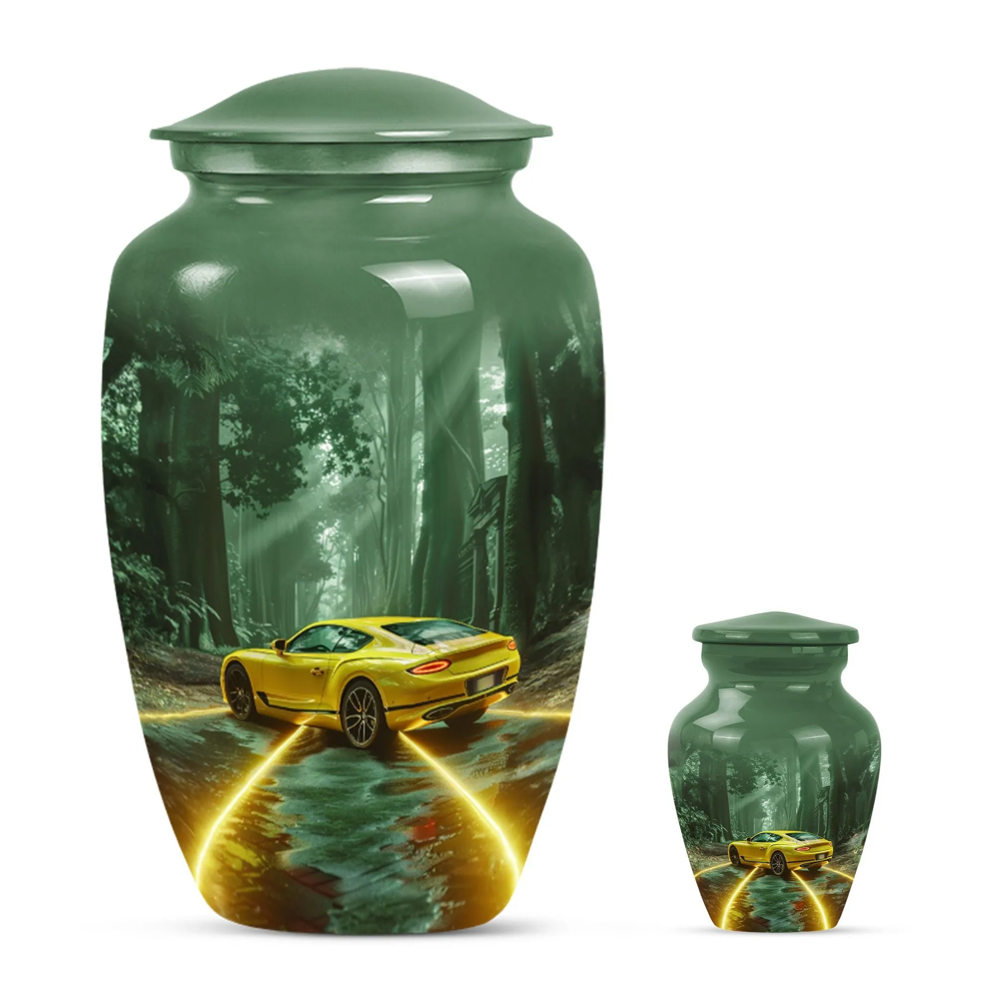 Classic Car Cremation Urn: Butterfly Themed Cremation Solution