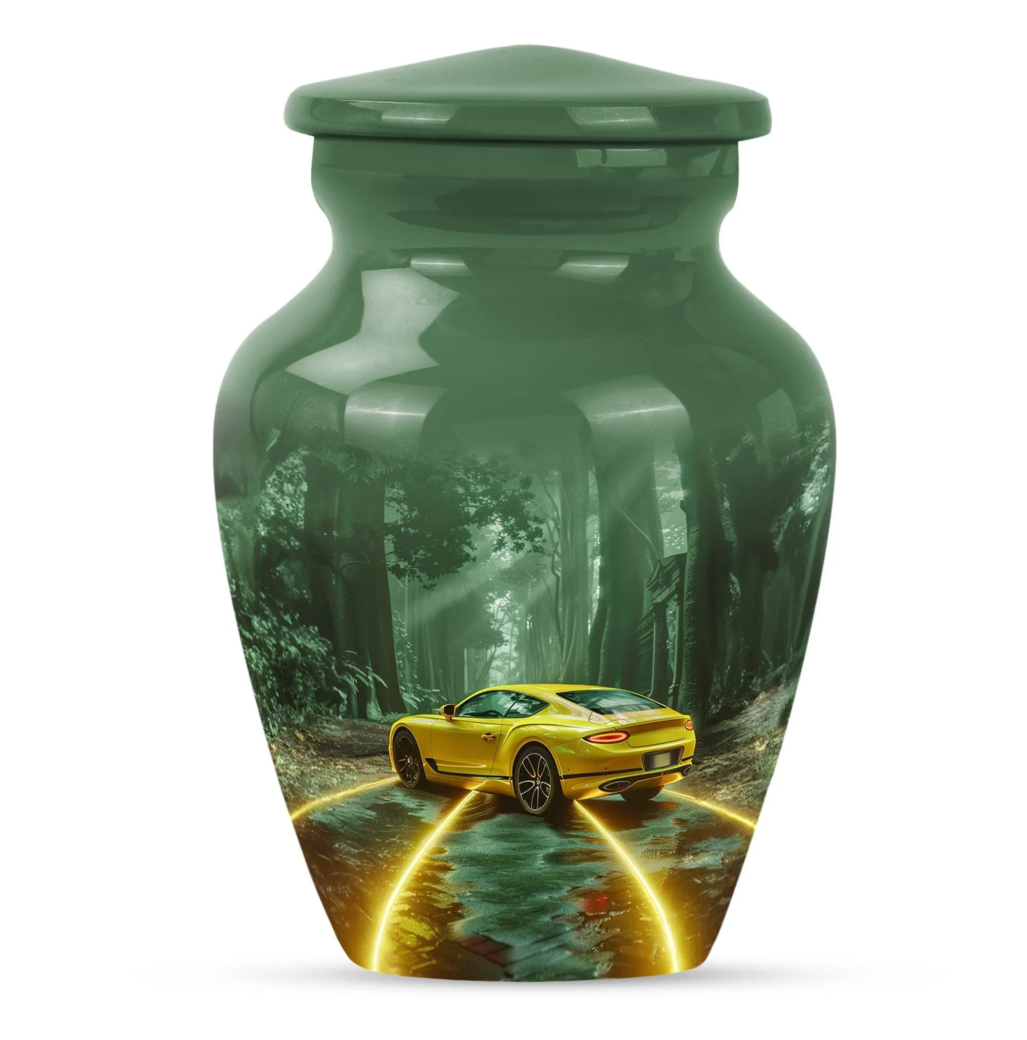 Classic Car Cremation Urn: Butterfly Themed Cremation Solution