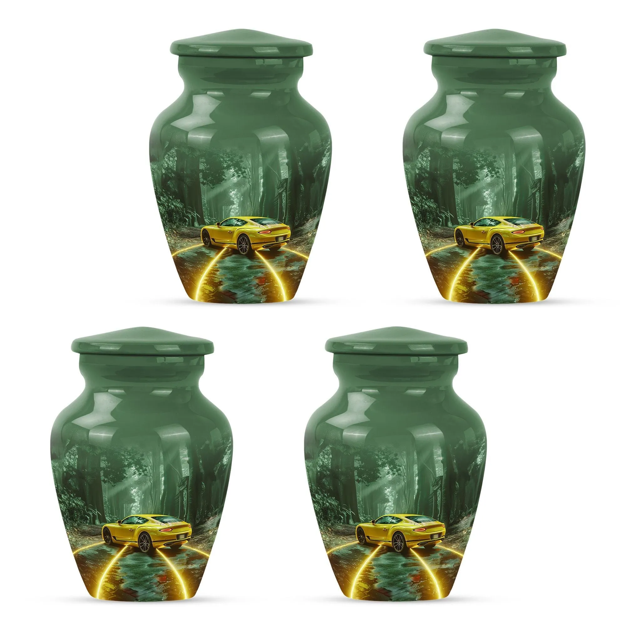 Classic Car Cremation Urn: Butterfly Themed Cremation Solution