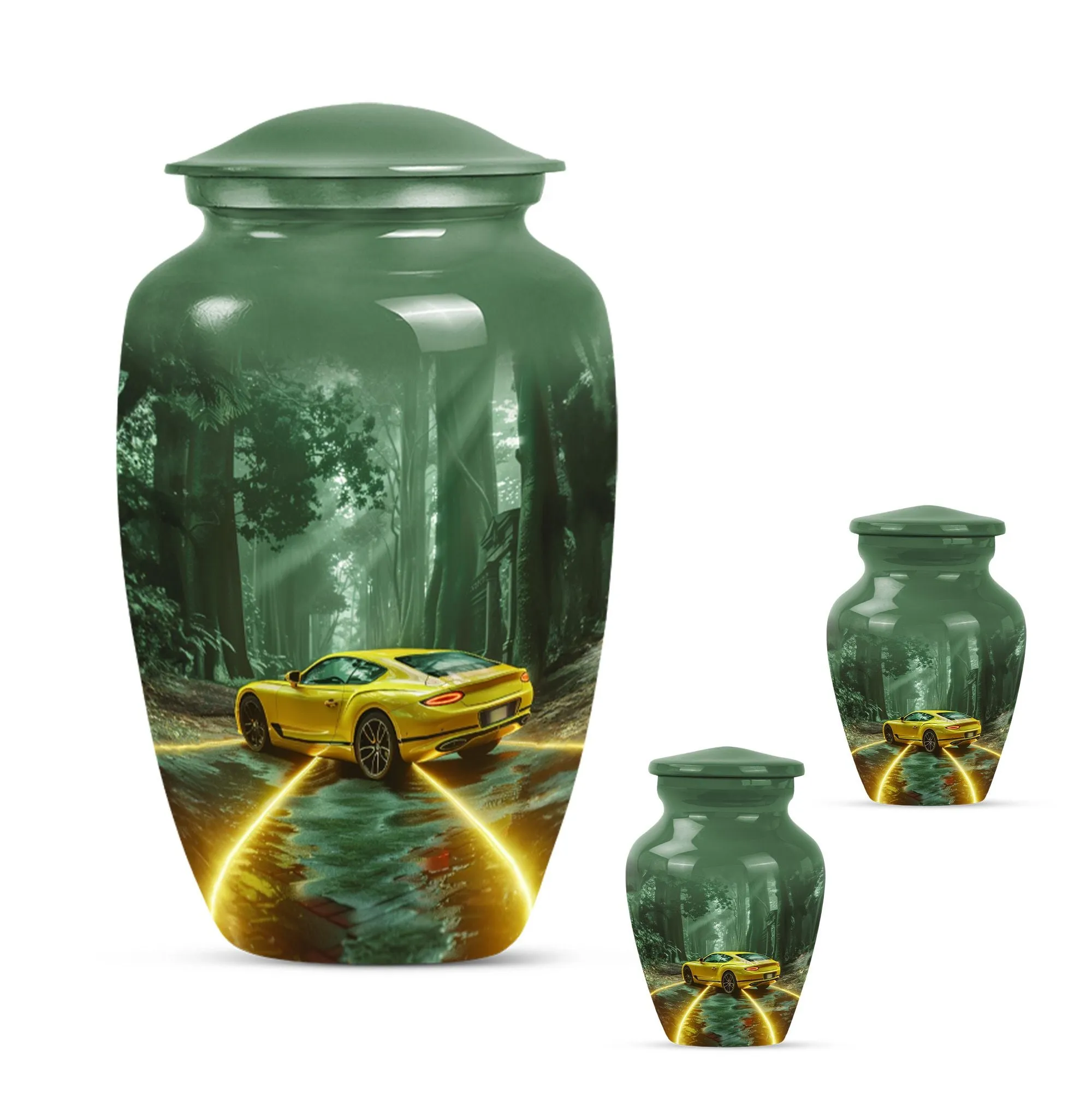 Classic Car Cremation Urn: Butterfly Themed Cremation Solution