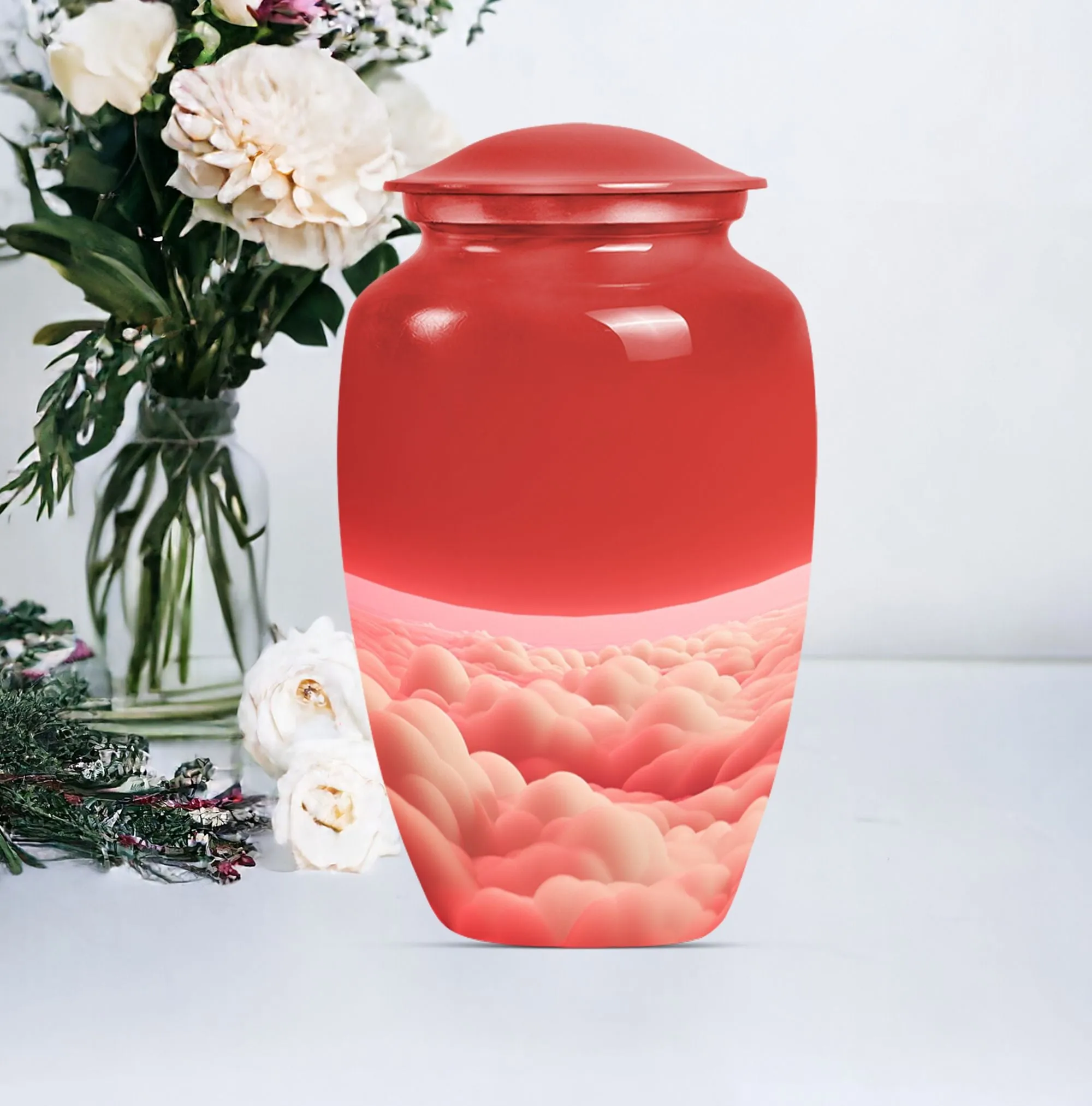 Clouds Eternal Remembrance - Cremation Large Urn For Ashes