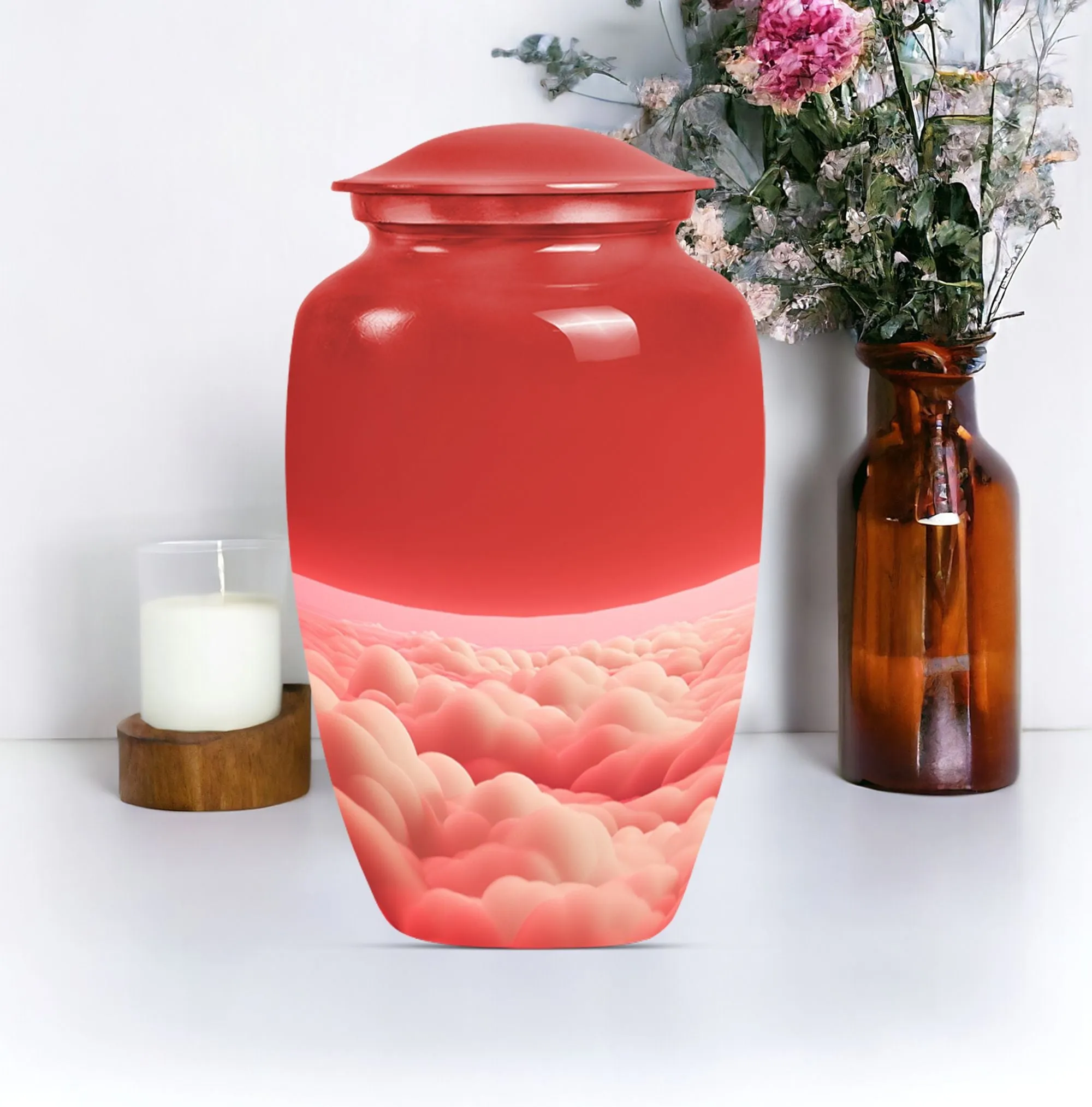 Clouds Eternal Remembrance - Cremation Large Urn For Ashes