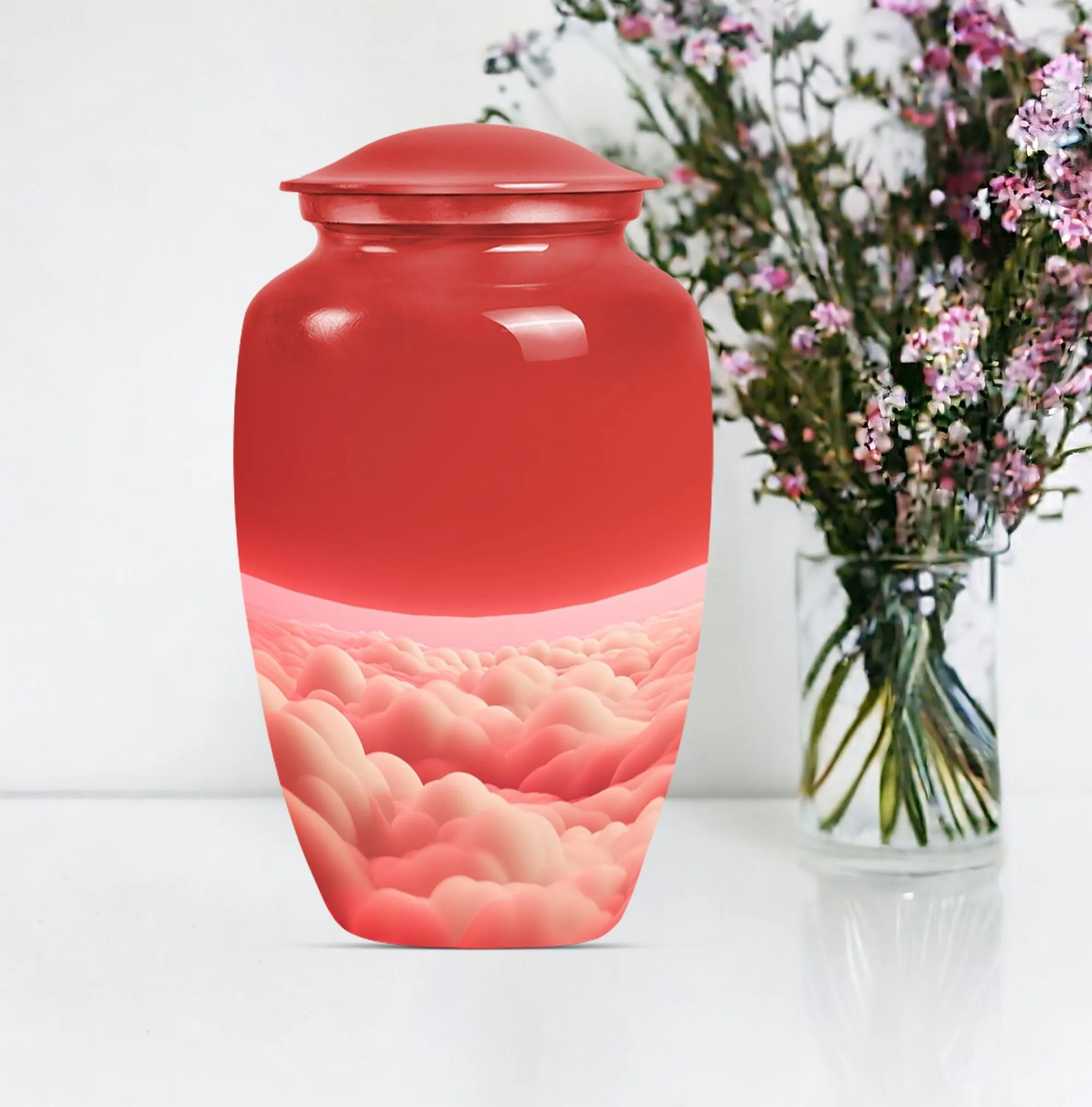 Clouds Eternal Remembrance - Cremation Large Urn For Ashes