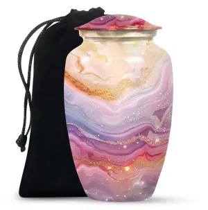 Colourful Swirl Cremation Urn - Vessel For Cremated human Ashes