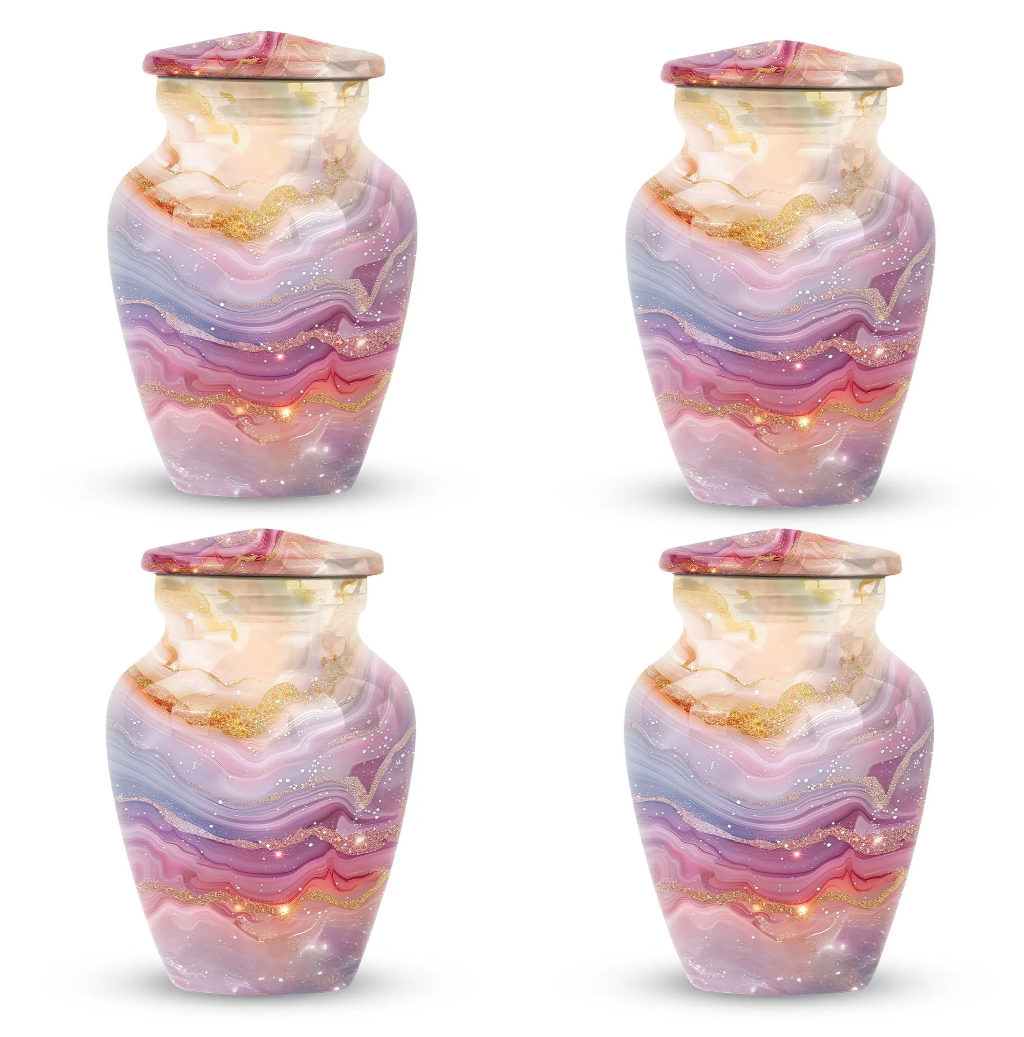 Colourful Swirl Cremation Urn - Vessel For Cremated human Ashes