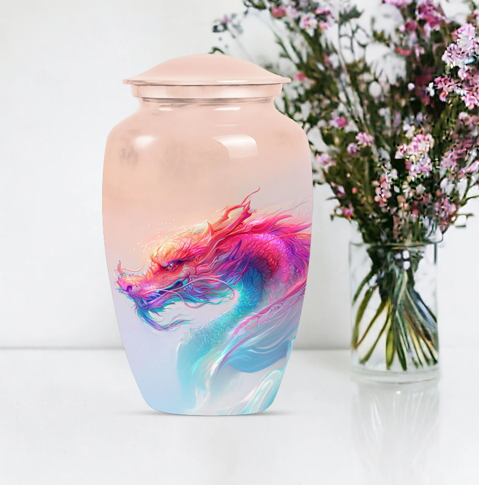 Commemorative Burial Urn for Man's Dignified Journey Beyond