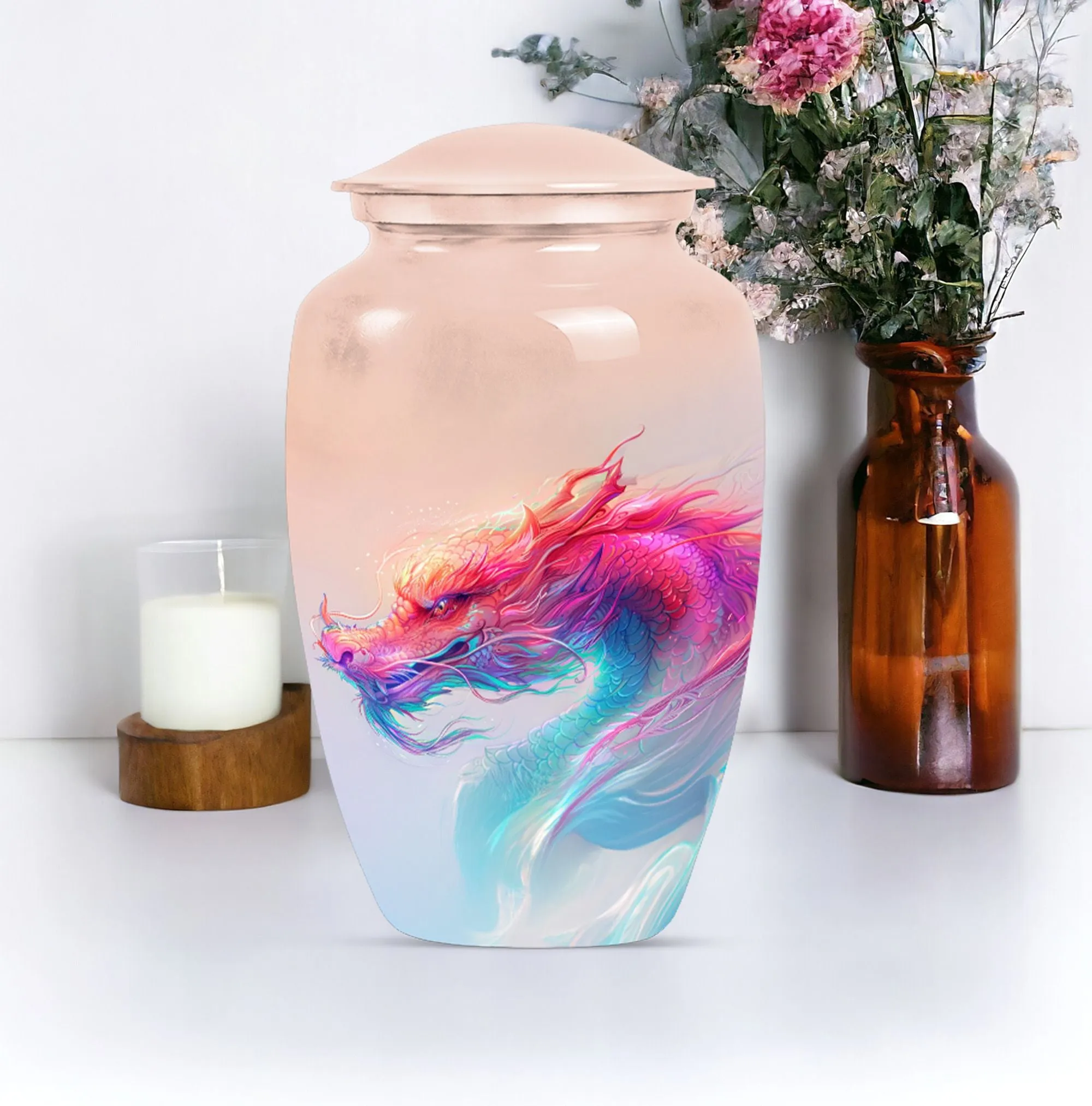 Commemorative Burial Urn for Man's Dignified Journey Beyond