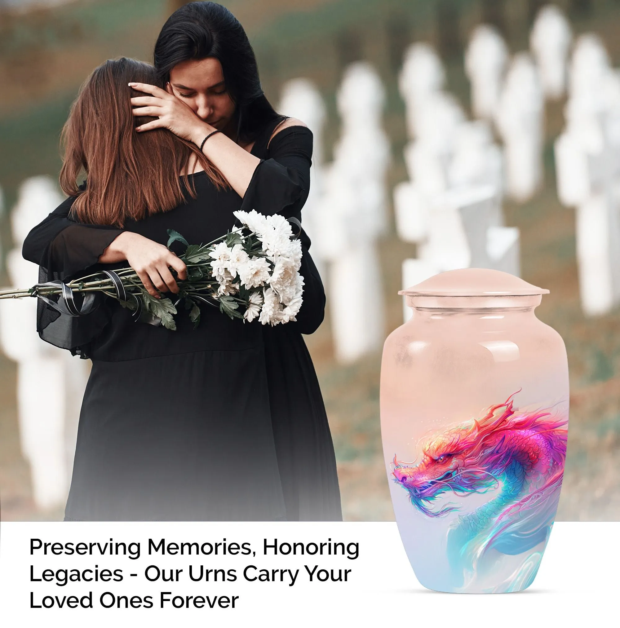 Commemorative Burial Urn for Man's Dignified Journey Beyond