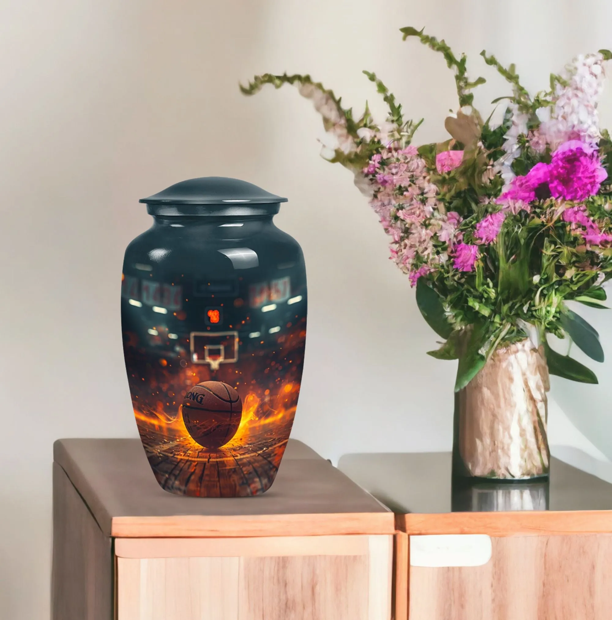 Commendation Casket |  Basketball Memorial Cremation Urn