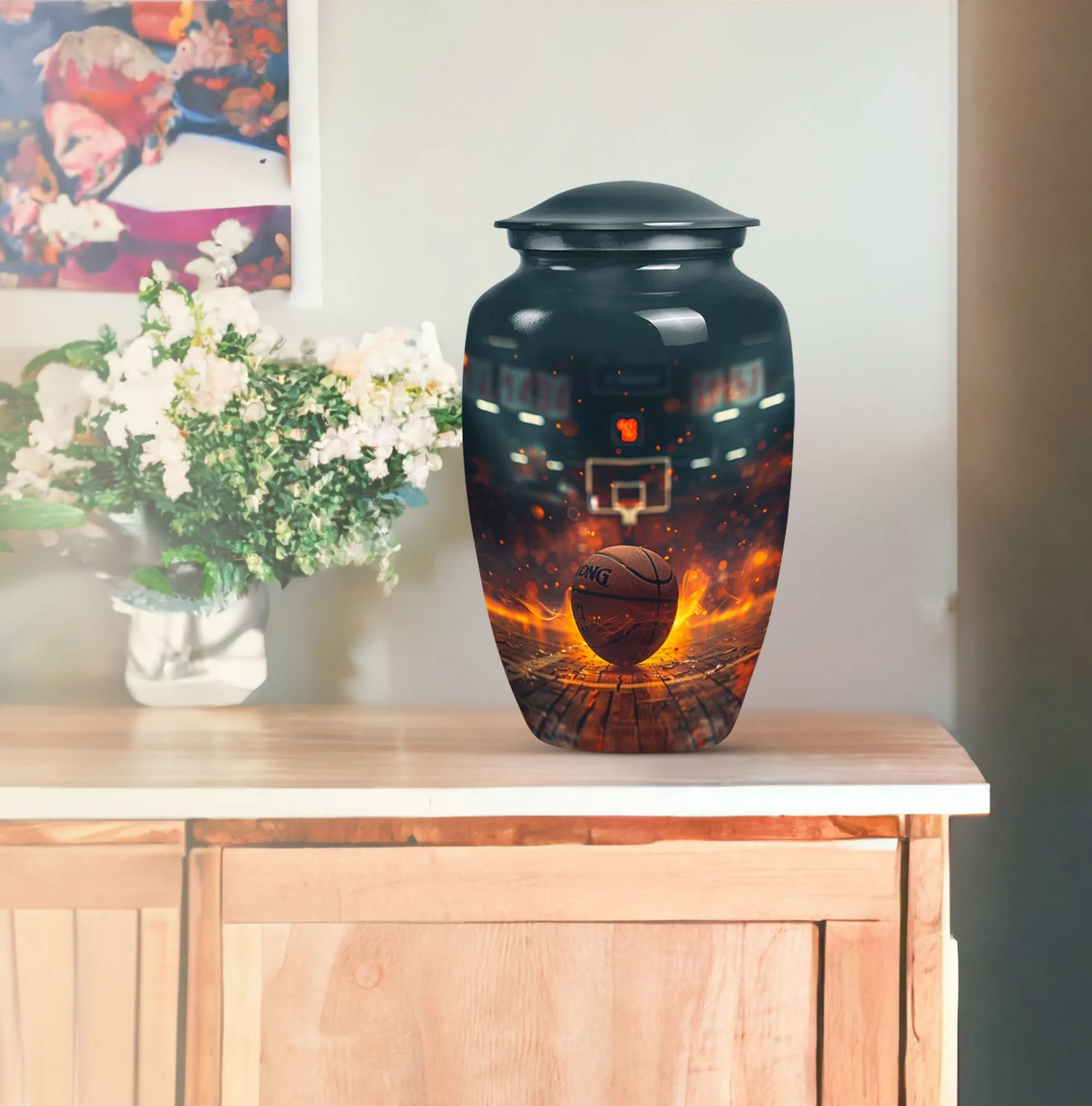 Commendation Casket |  Basketball Memorial Cremation Urn