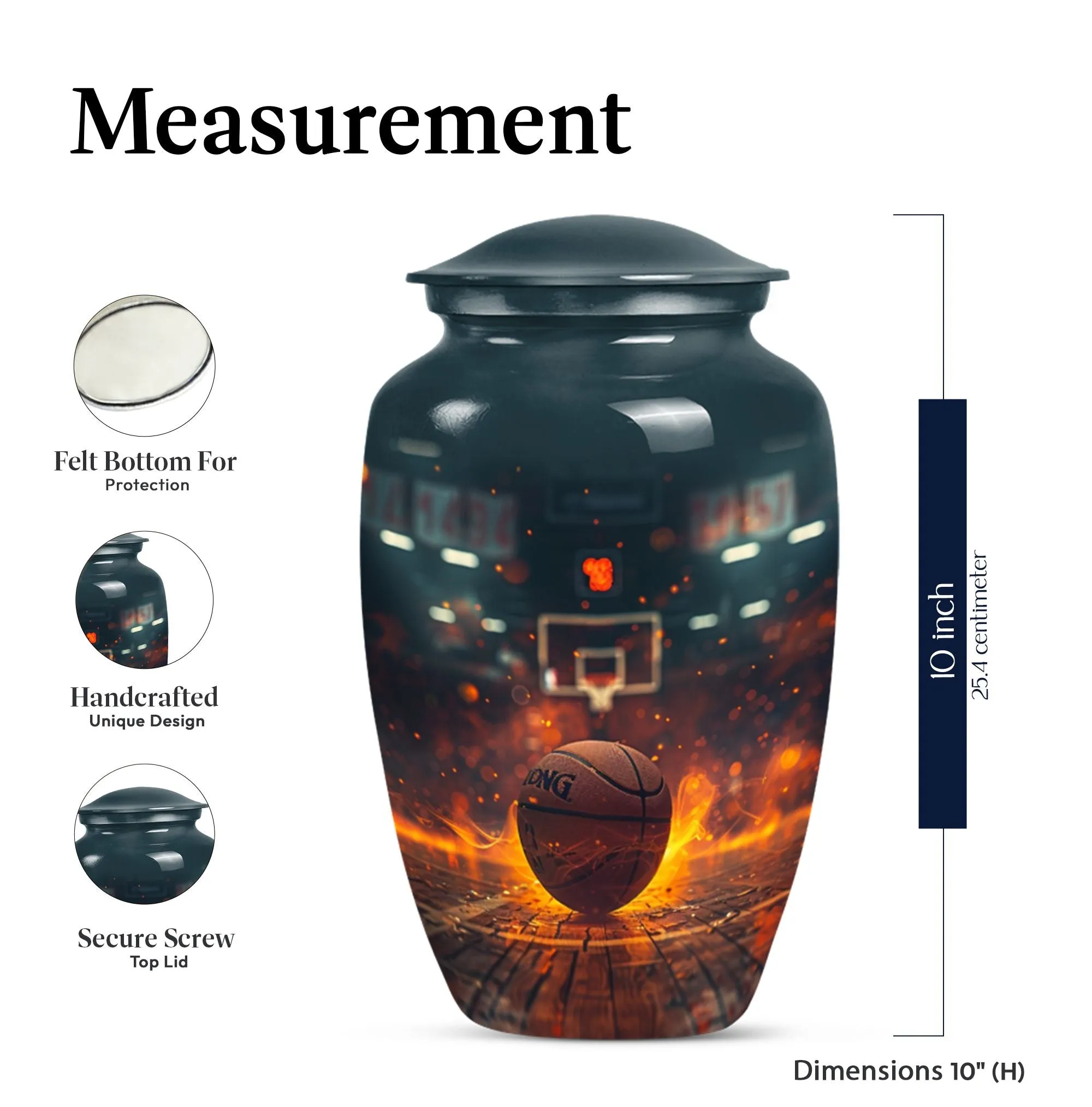Commendation Casket |  Basketball Memorial Cremation Urn