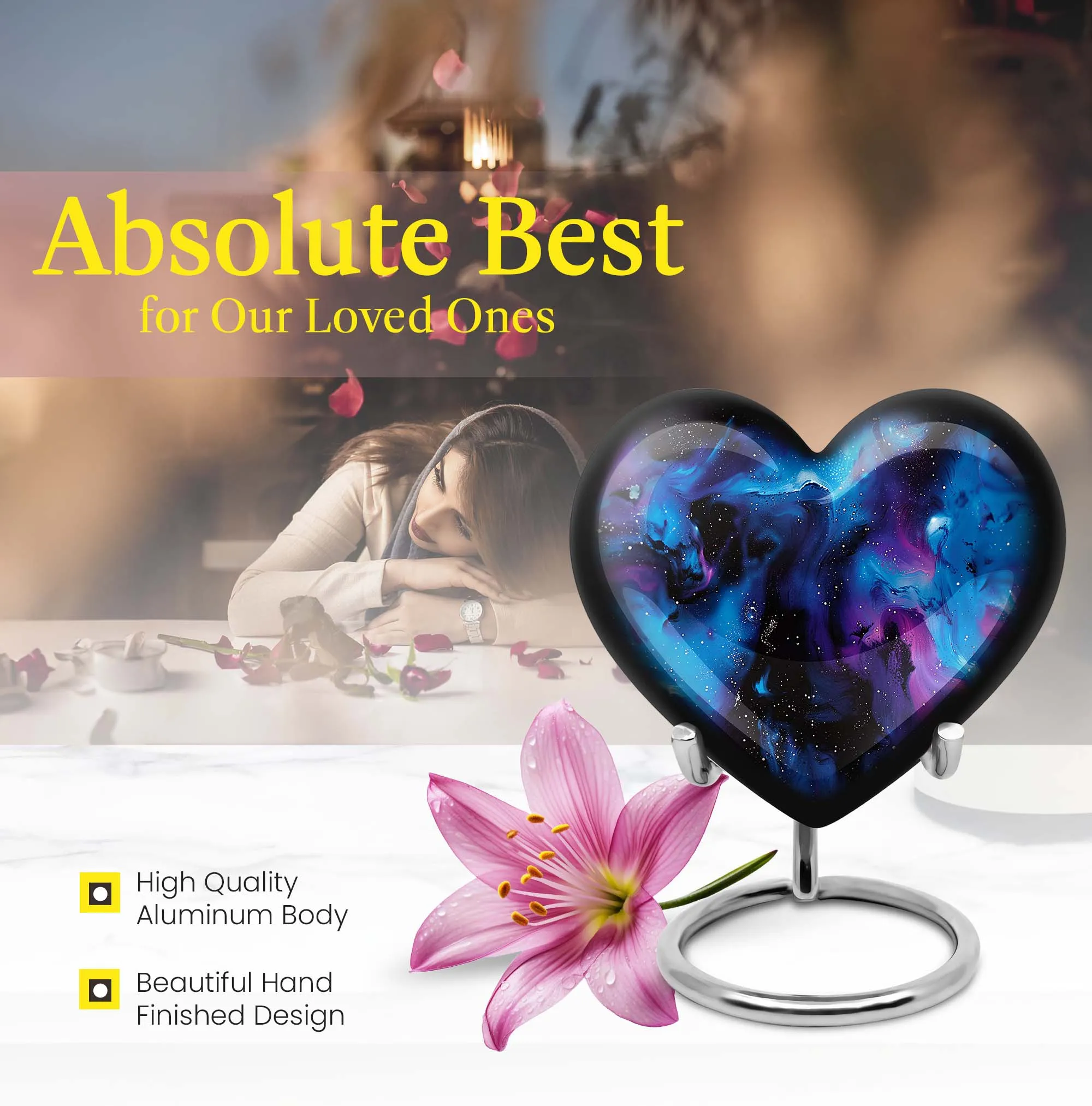 Cosmic Galaxy Urn: Heartfelt Cremation Keepsake for Adults