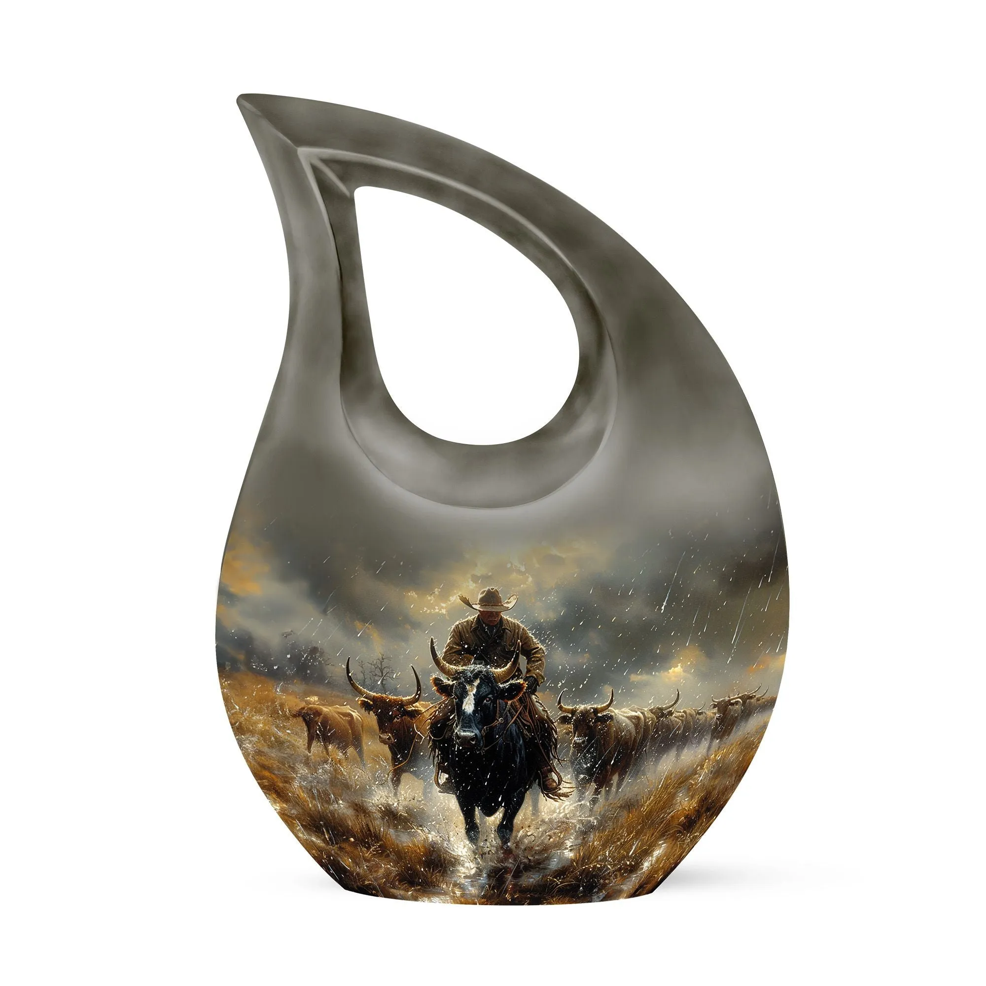 Cowboy Pink Urn - A Distinct Memorial Tribute for Love
