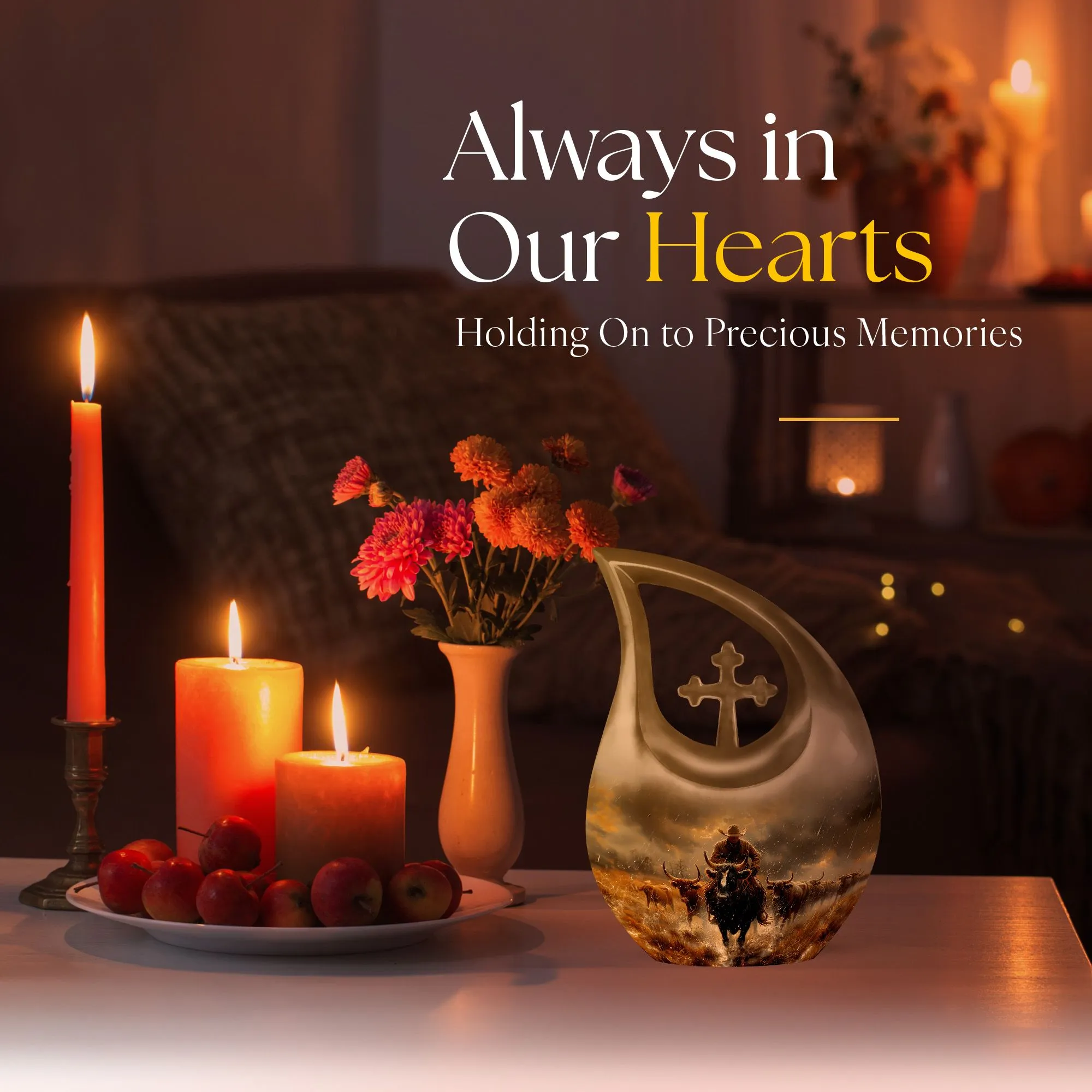 Cowboy Pink Urn - A Distinct Memorial Tribute for Love